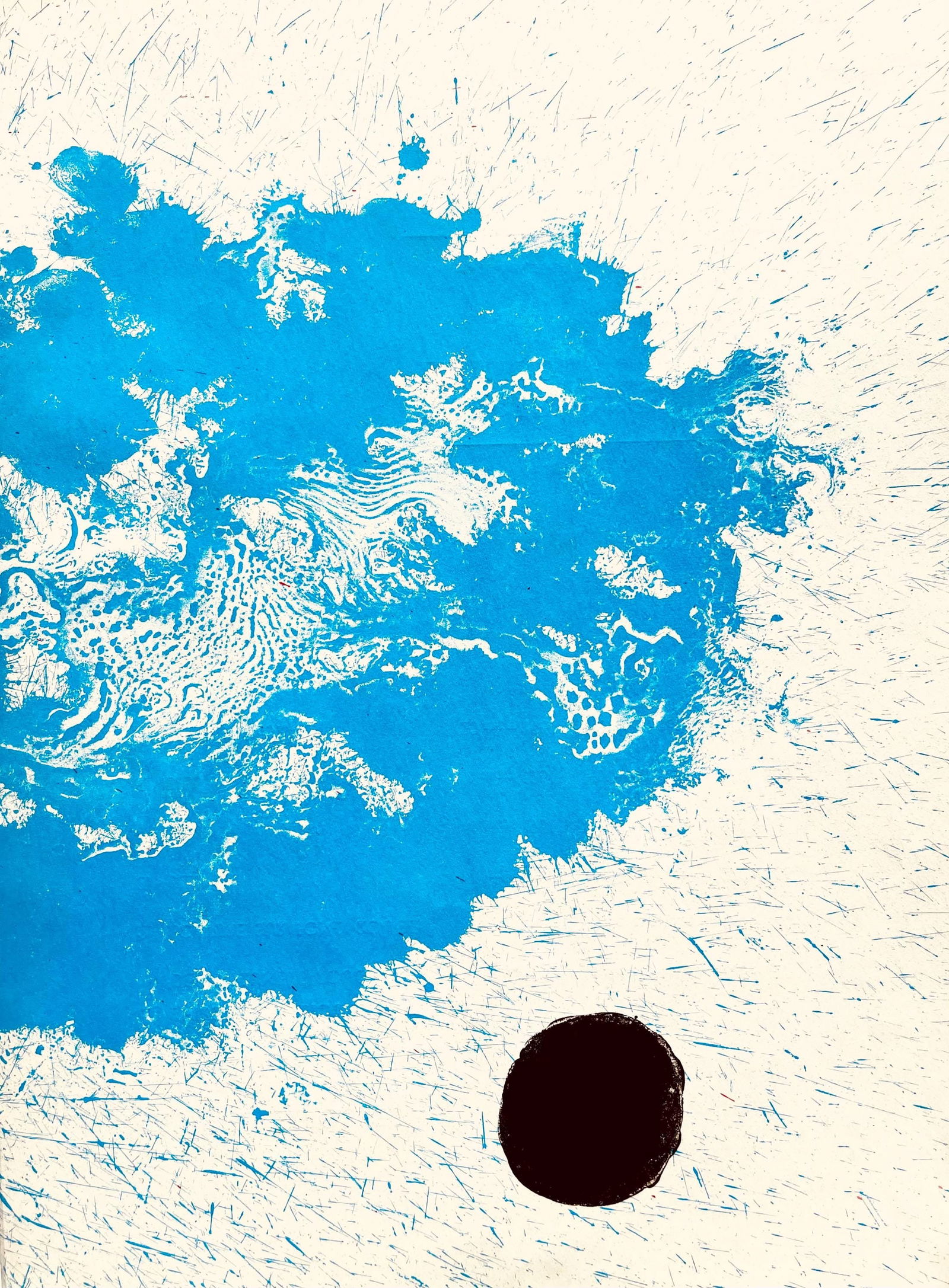 Joan Miro, Composition (Mourlot 297), Derriere le miroir, Limited Edition Lithograph: Lithograph on velin paper. Paper size: 15 x 11 inches. Excellent condition. Inscription: Unsigned and unnumbered, as issued. Notes: From Derriere le miroir, N deg 128, 1961. Published by Aime Maeght,