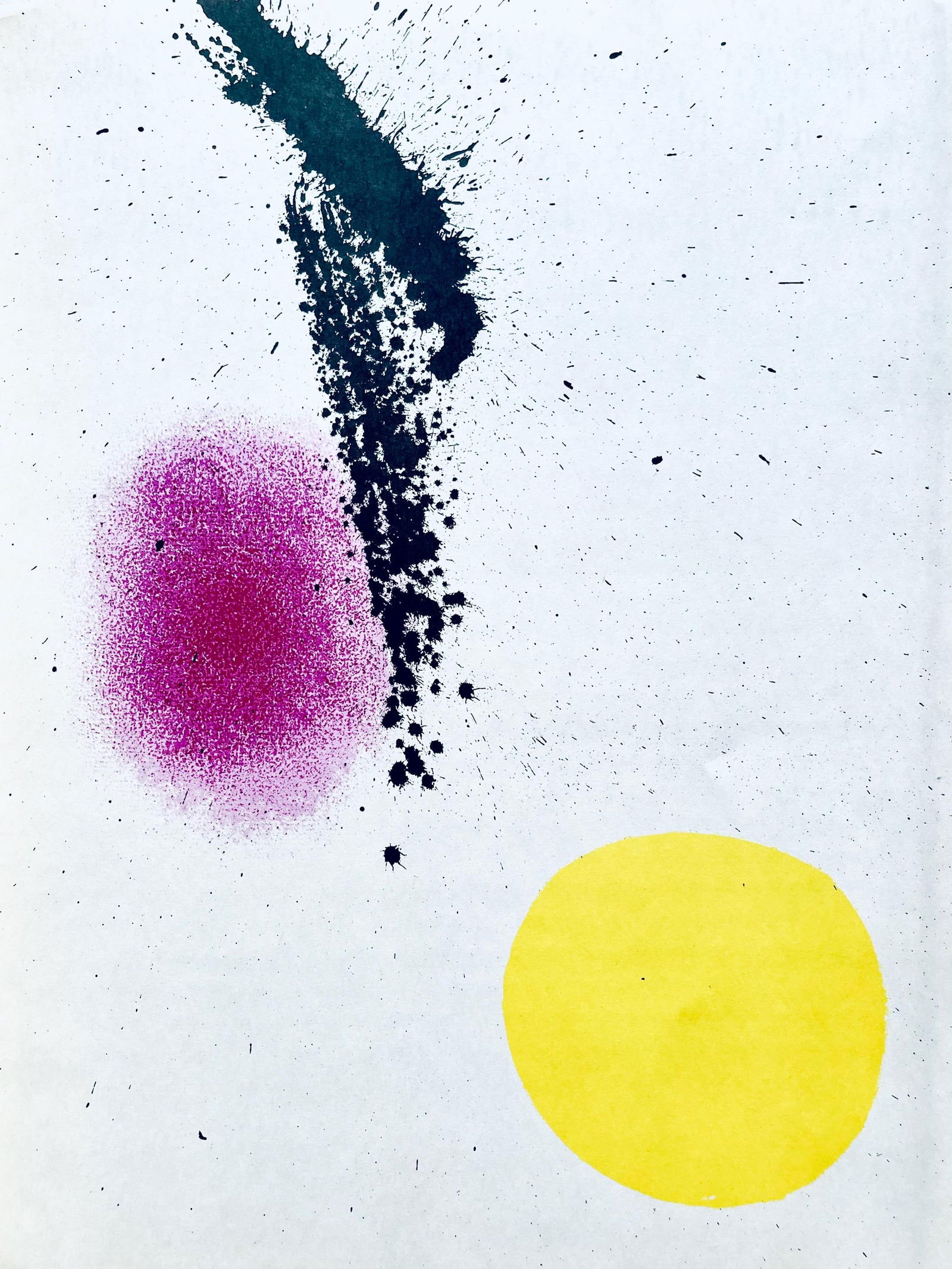 Joan Miro, Composition, Derriere le miroir, Limited Edition Lithograph: Lithograph on velin paper. Paper size: 15 x 11 inches. Excellent condition. Inscription: Unsigned and unnumbered, as issued. Notes: From volume, Derriere le miroir, N deg 125-126, 1961. Published by A