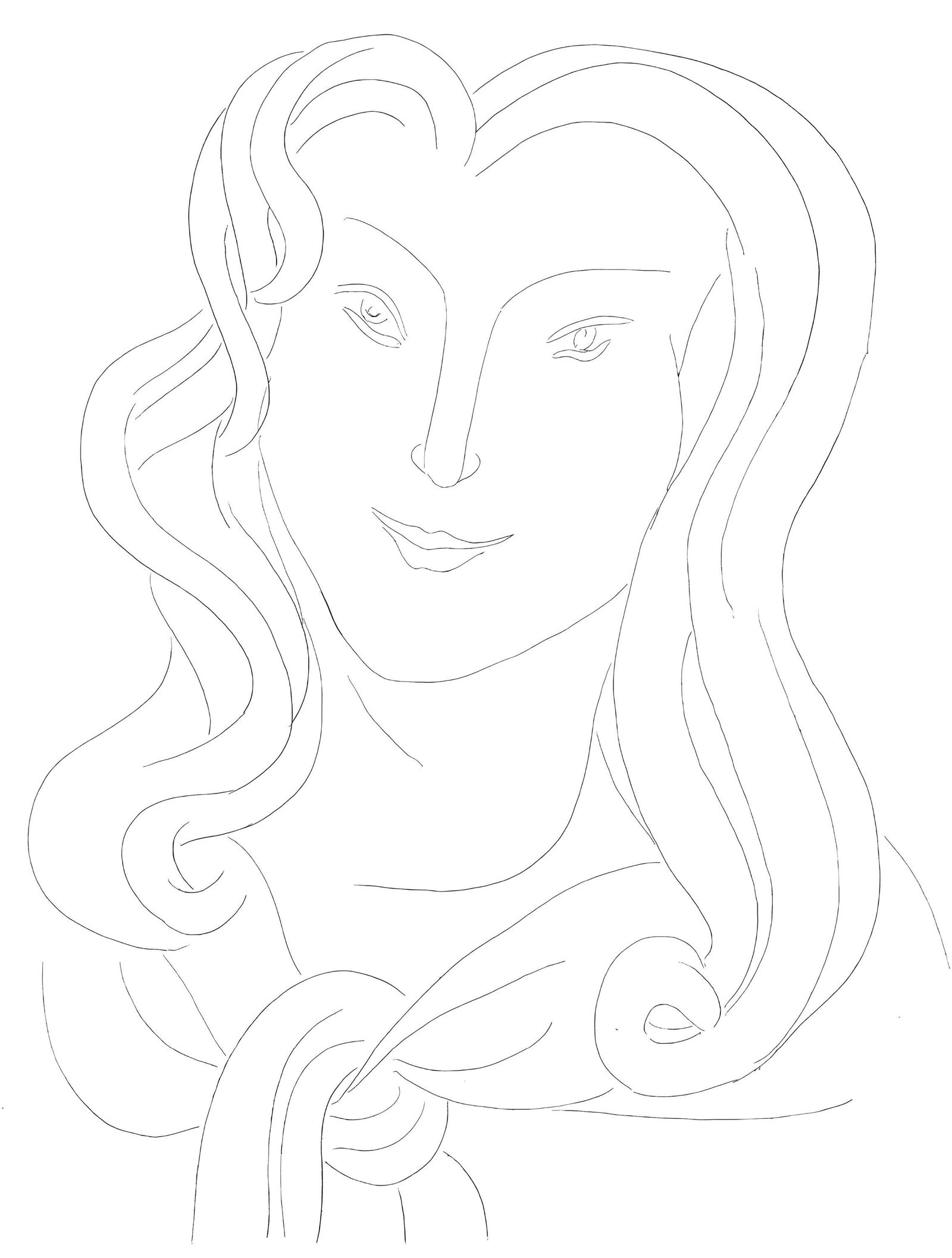 Henri Matisse, Autre Eventail, de Mademoiselle Mallarme, Poesies de Stephane Mallarme, Limited: Lithograph on velin papier bouffant des Papeteries de Casteljaloux paper. Paper Size: 11.02 x 8.46 inches. Inscription: Unsigned and unnumbered, as issued. Condition: Very good/excellent, consistent w