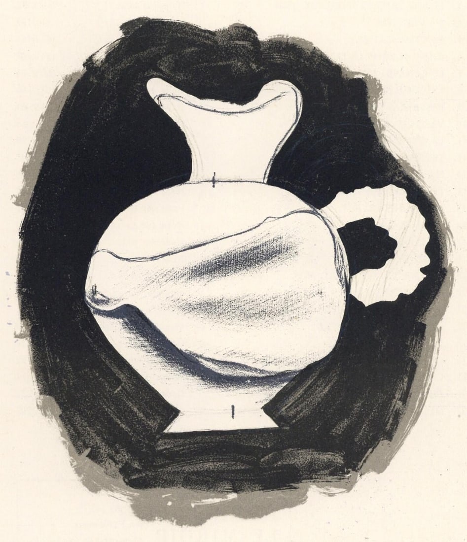 Georges Braque, Nature morte, Derriere le miroir, Limited Edition Lithograph: Lithograph on velin paper. Paper Size: 15 x 11 inches. Excellent condition. Inscription: Unsigned and unnumbered, as issued. Notes: From Derriere le miroir, N deg 115, 1959. Published by Aime Maeght,