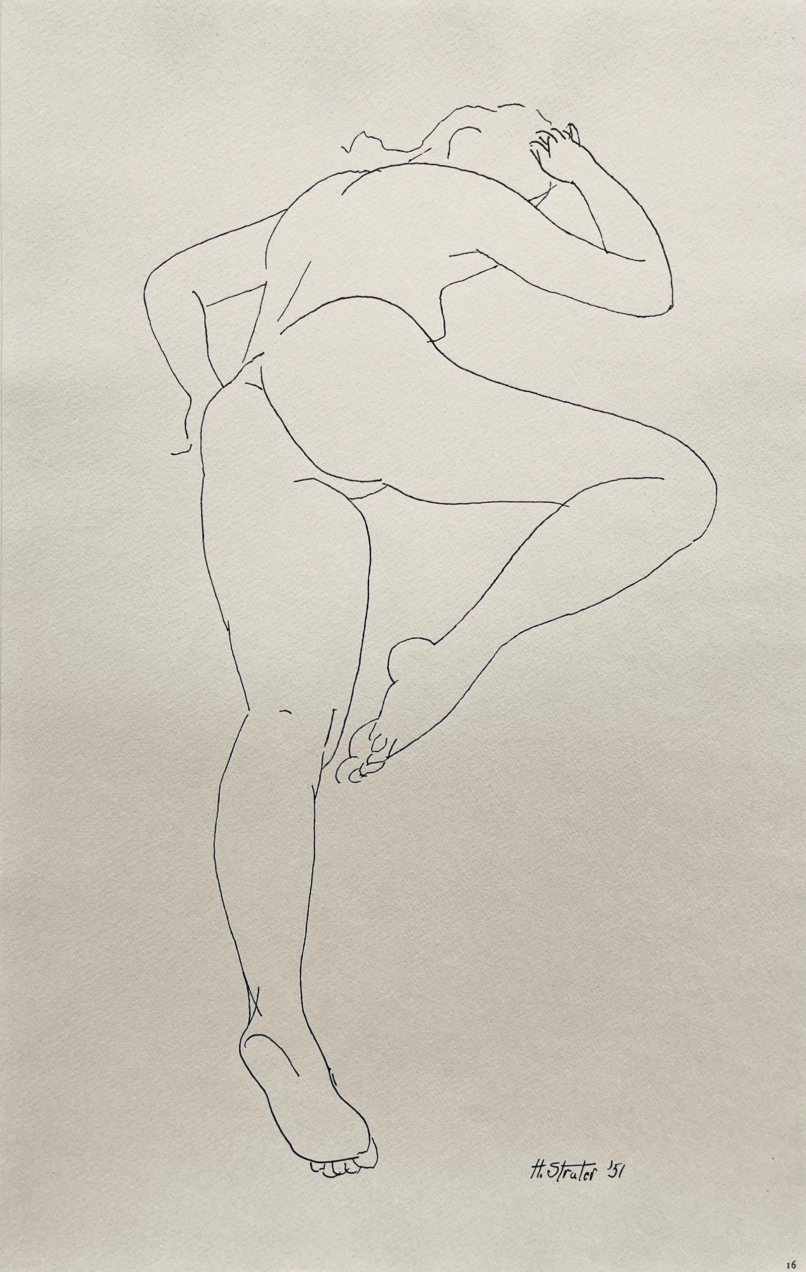 Henry Strater, Composition, 24 Drawings by Henry Strater, Limited Edition Lithograph (1 of 4)