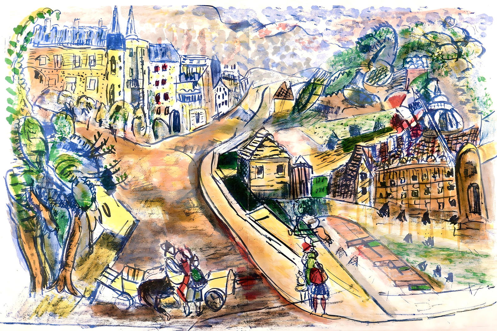 Michel Kikoine, Les Invalides, Au Temps de Paris Seine, Limited Edition Lithograph (1 of 4)