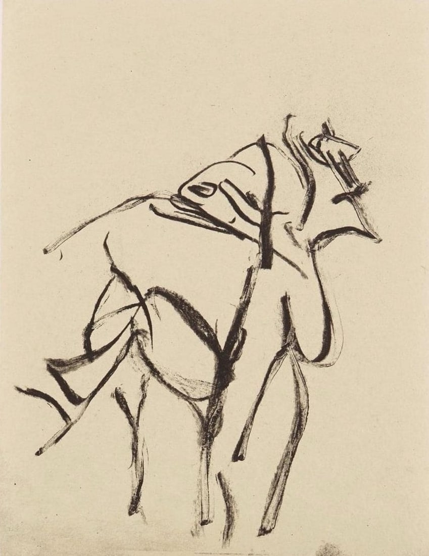 Willem de Kooning, Composition, Poems, Limited Edition Lithograph: Lithograph on papier Kitakata a la main, mounted on papier Cartiere Enrico Magnani a la main paper, as issued. Paper Size: 23.5 x 19 inches. Excellent condition. Inscription: Unsigned and unnumbered,