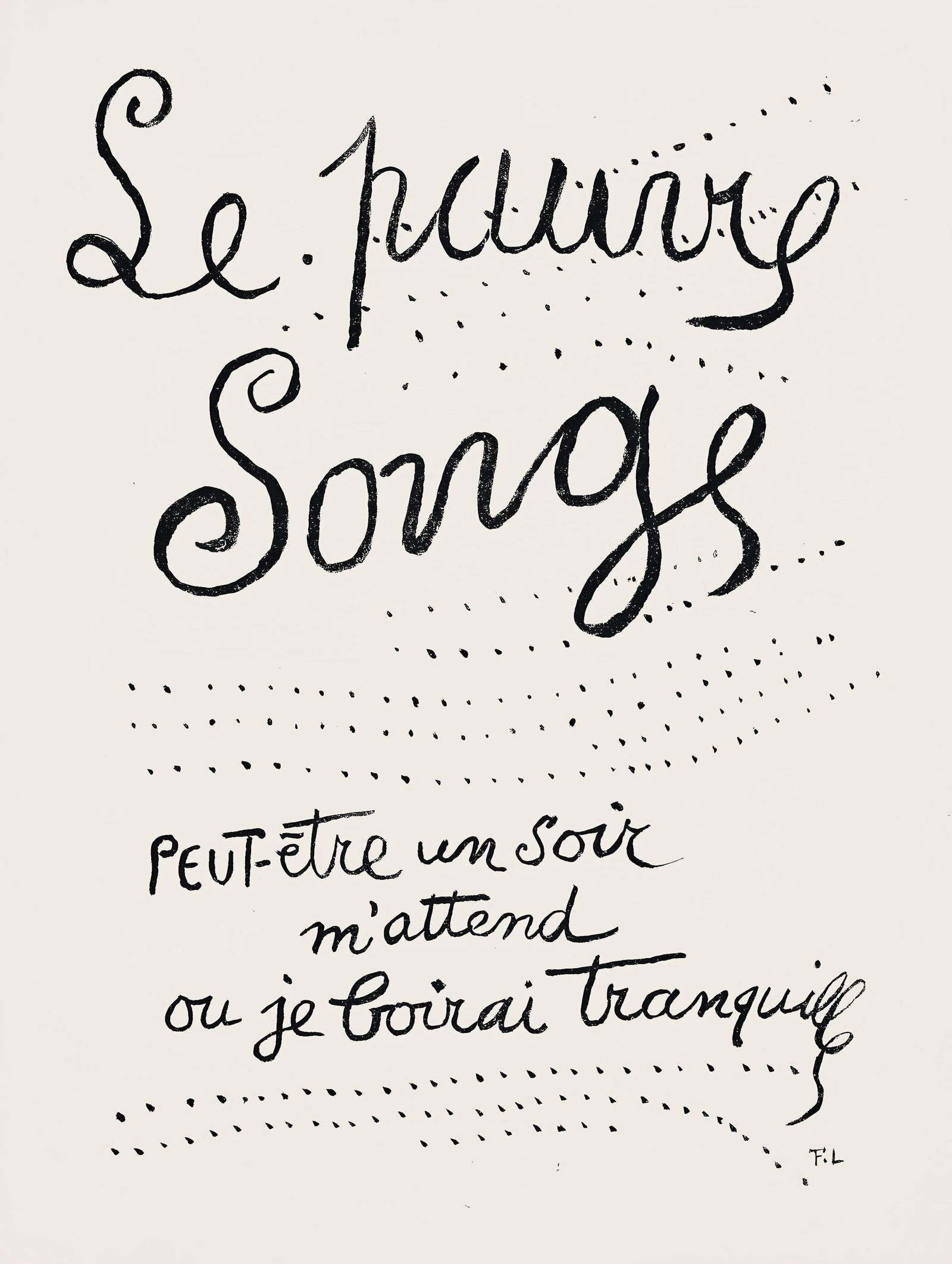 Fernand Leger, Composition (Saphire 24-38), Les Illuminations, Limited Edition Lithograph: Lithograph on papier velin teinte, fait a la main paper. Paper size: 13 x 9.75 inches. Excellent condition. Inscription: Unsigned and unnumbered, as issued. Notes: From the folio, Les Illuminations, 1