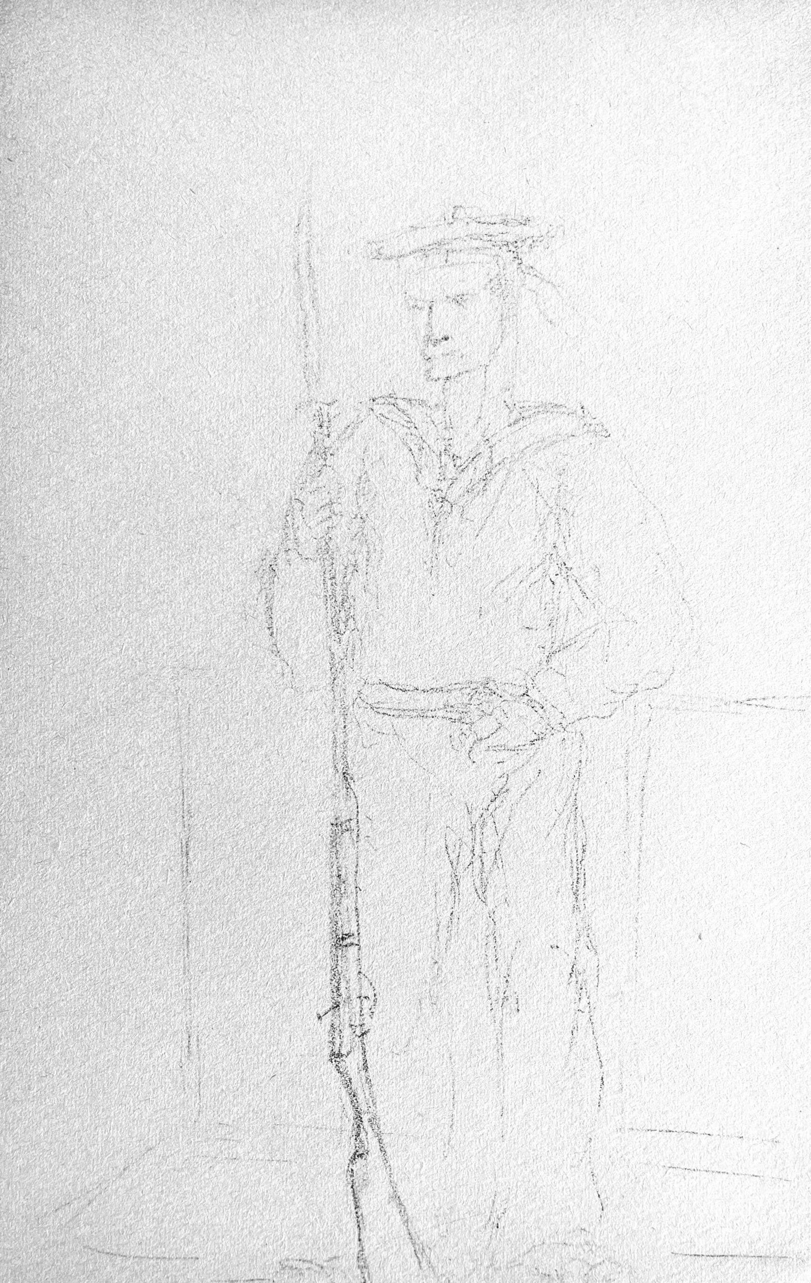 Henri de Toulouse-Lautrec, Composition, Toulouse-Lautrec, Album De Marine, Limited Edition: Lithograph and stencil on Papeteries de Rives paper. Paper size: 8.86 x 5.71 inches. Excellent condition. Inscription: Unsigned and unnumbered, as issued. Notes: From the album, Toulouse-Lautrec Album