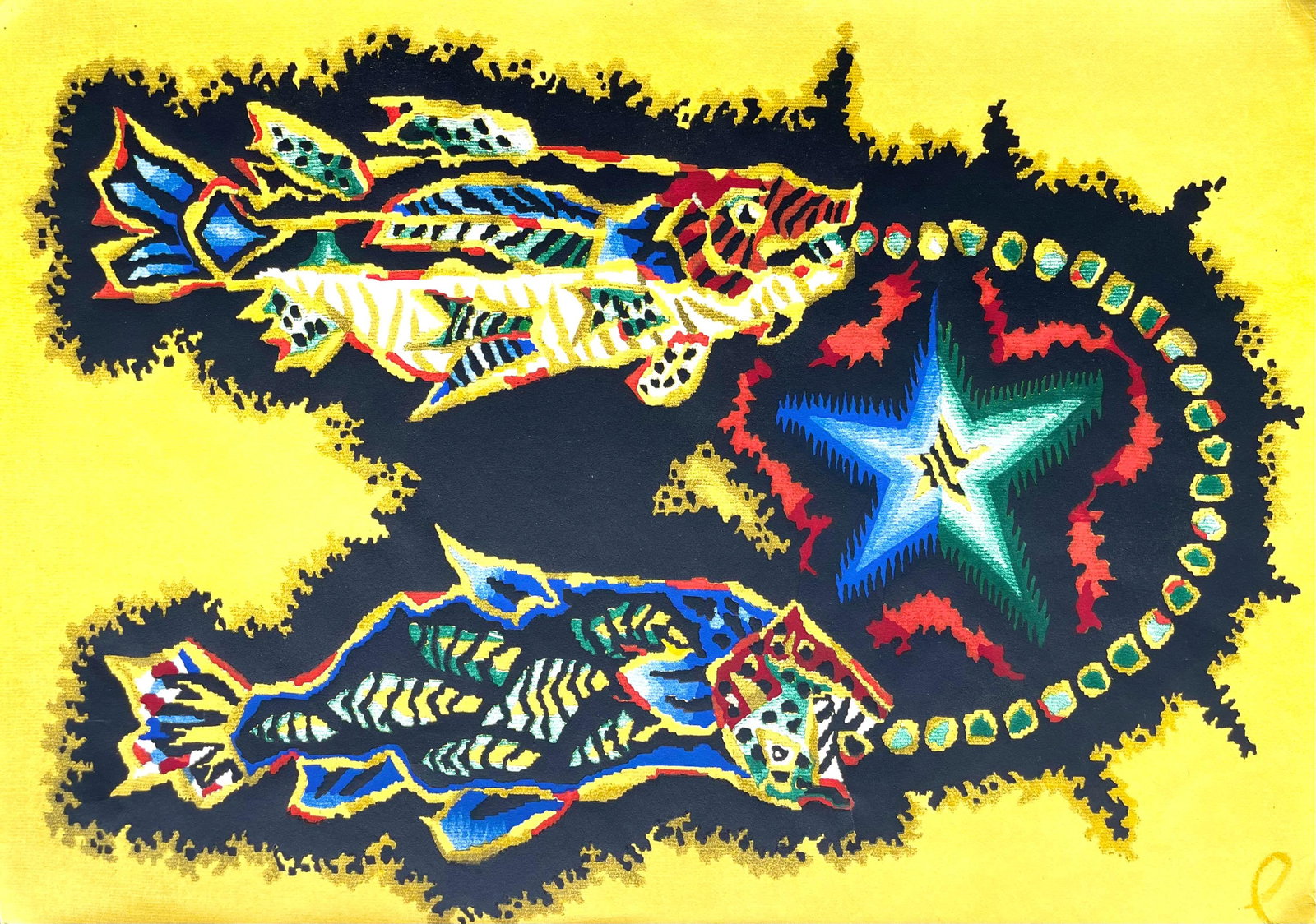 Jean Lurcat, Le Poisson (Pieces), Les Signes du zodiaque, Limited Edition Lithograph (1 of 4)