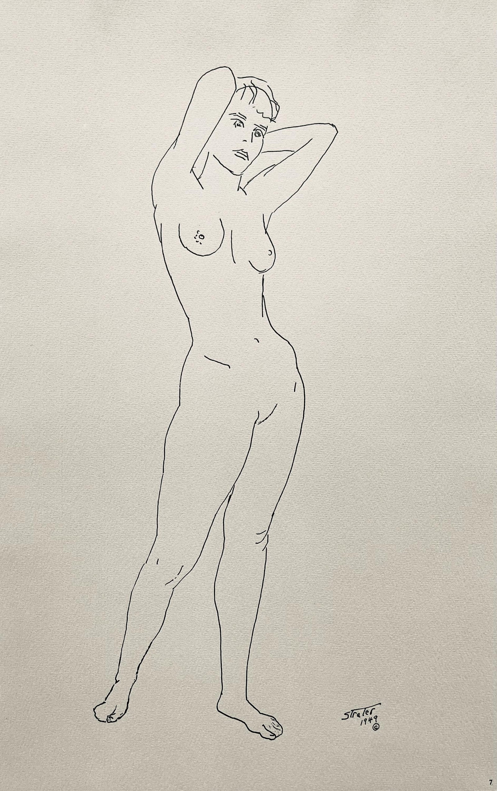 Henry Strater, Composition, 24 Drawings by Henry Strater, Limited Edition Lithograph (1 of 4)