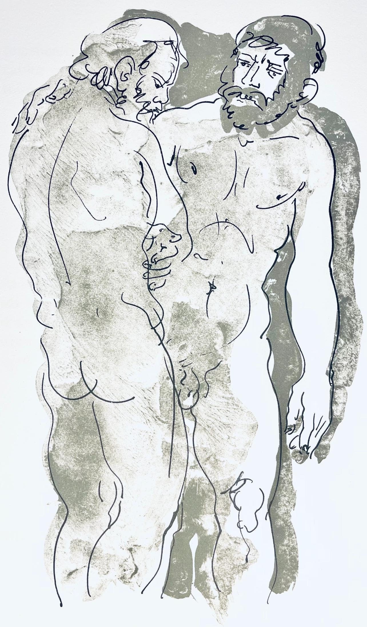 Hans Erni, Composition, Reflexions Simples Sur Le Corps, Limited Edition Lithograph (1 of 4)