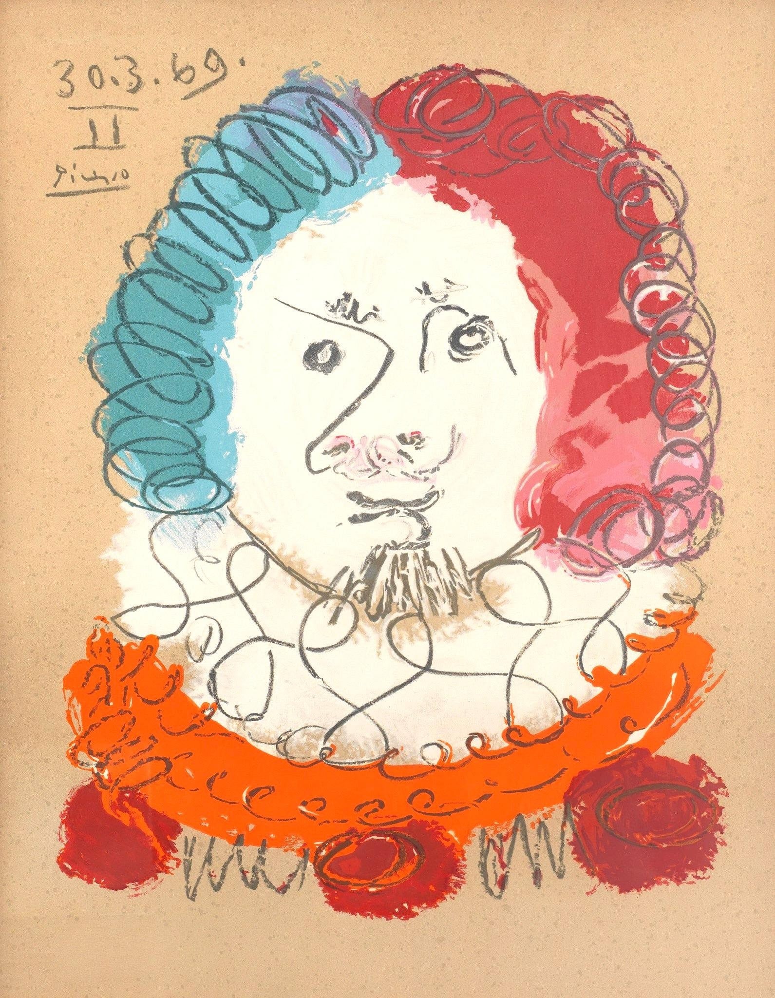 Pablo Picasso, Composition (Orozco 207-261), Vingt-Neuf Portraits Imaginaires, Limited Edition (1 of 4)