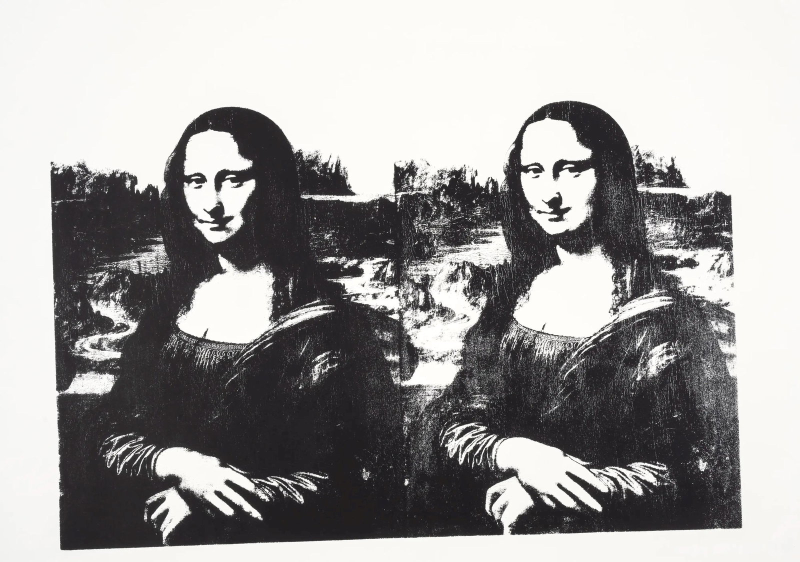 Andy Warhol, Mona Lisa (after Leonardo da Vinci), Official Limited Edition, Sunday B. Morning,: Official edition, Andy Warhol, Sunday B. Morning, silkscreen on museum board. Paper Size: 25 x 30 inches. Excellent condition. Inscription: Numbered in pencil, "published by Sunday B. Morning", and "f