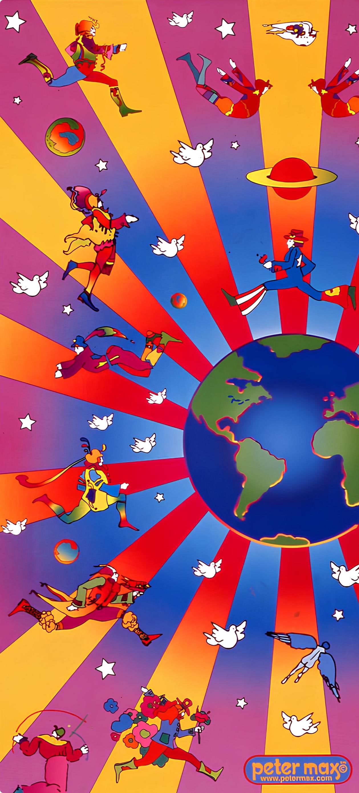 Peter Max, Earth Day, 2000, Hand Signed, Official Edition Offset Lithograph - 4