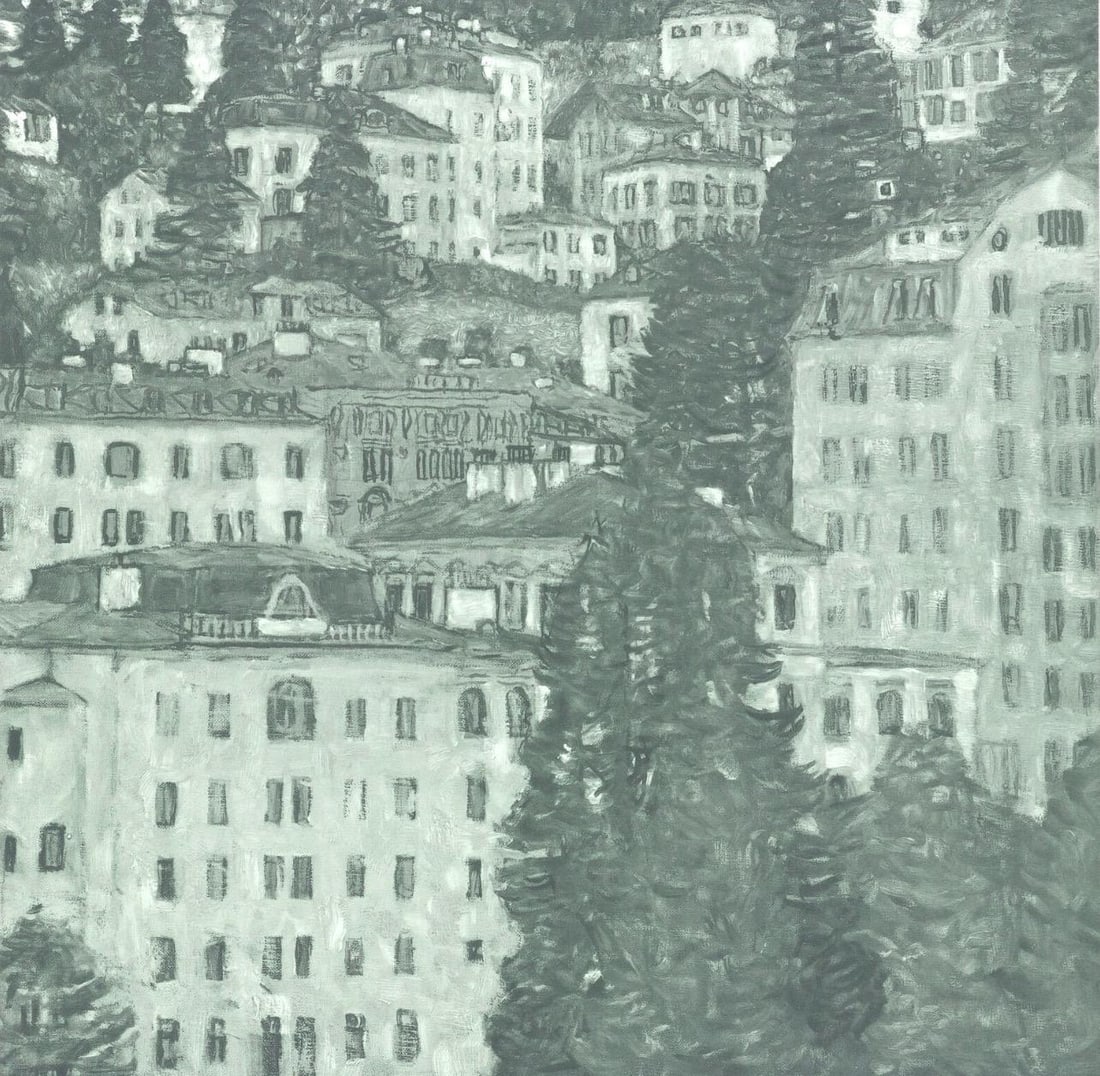 Gustav Klimt, Gastein, from Eine Nachlese, Limited Edition Heliogravure and Collotype, 1931: Heliogravure and collotype on velin paper. Paper size: 18.86 x 17.91 inches, overall; 11.81 x 11.97 inches, image size. Inscription: Signed in the plate, and unnumbered, as issued. Condition: Very goo