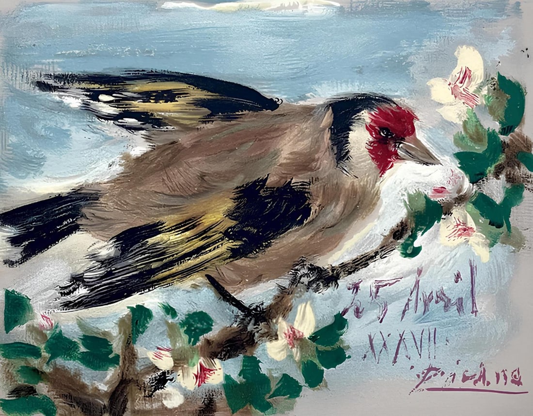 Pablo Picasso, Composition (Cramer 88), Dans l'Atelier de Picasso, Limited Edition Lithograph: Lithograph on velin d'Arches a la forme savoir paper. Paper size: 9.25 x 14 inches. Excellent condition. Unsigned and unnumbered, as issued. Notes: From the volume, Dans l'Atelier de Picasso, 1957.