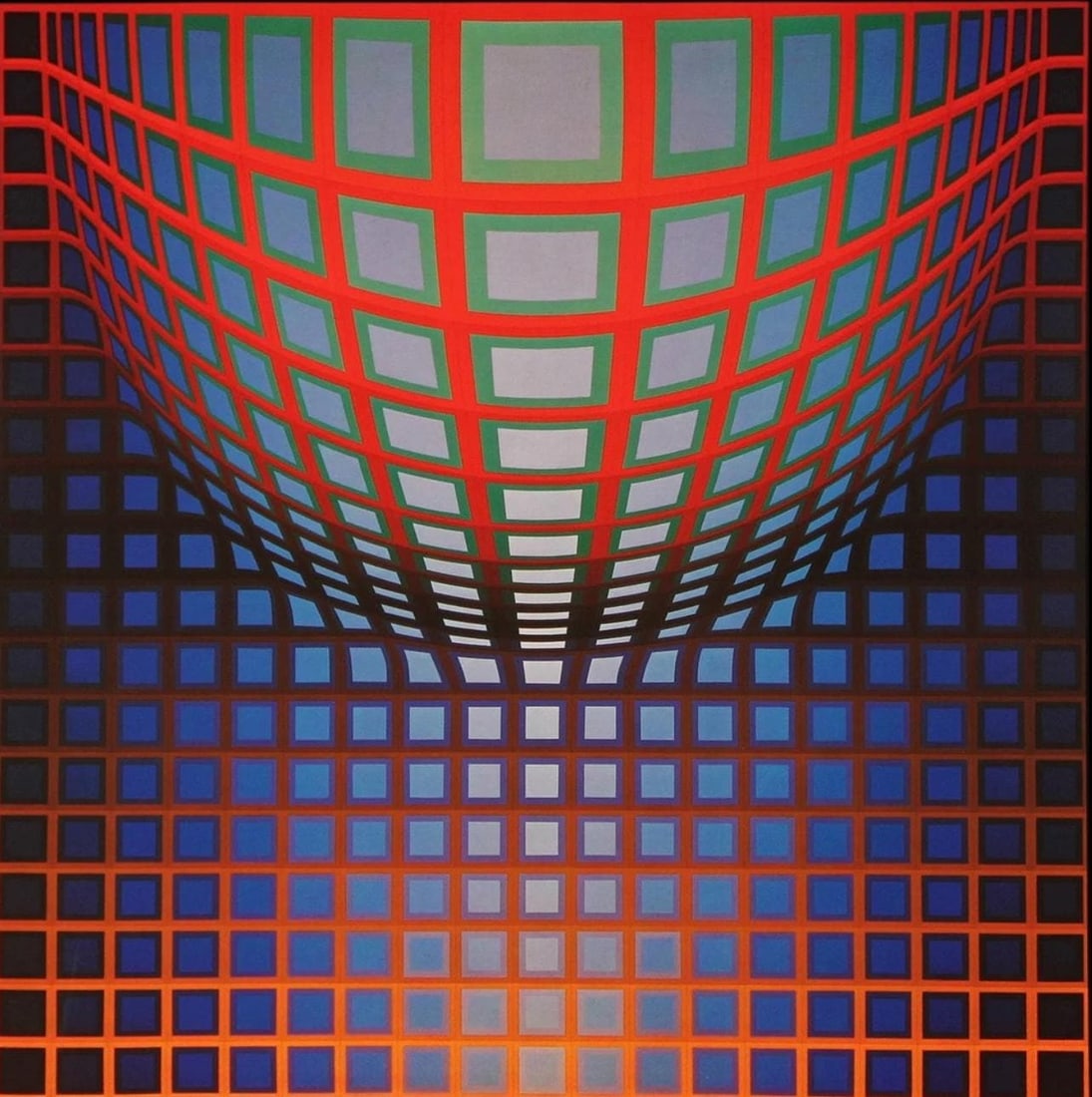 Victor Vasarely, Composition, Damier, Limited Edition Heliogravure (1 of 4)