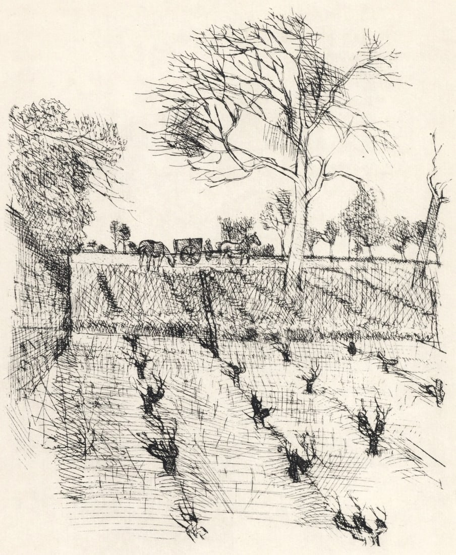 Maurice Brianchon, L'Hiver, Vins, Fleurs et Flammes, Limited Edition Lithograph (1 of 4)