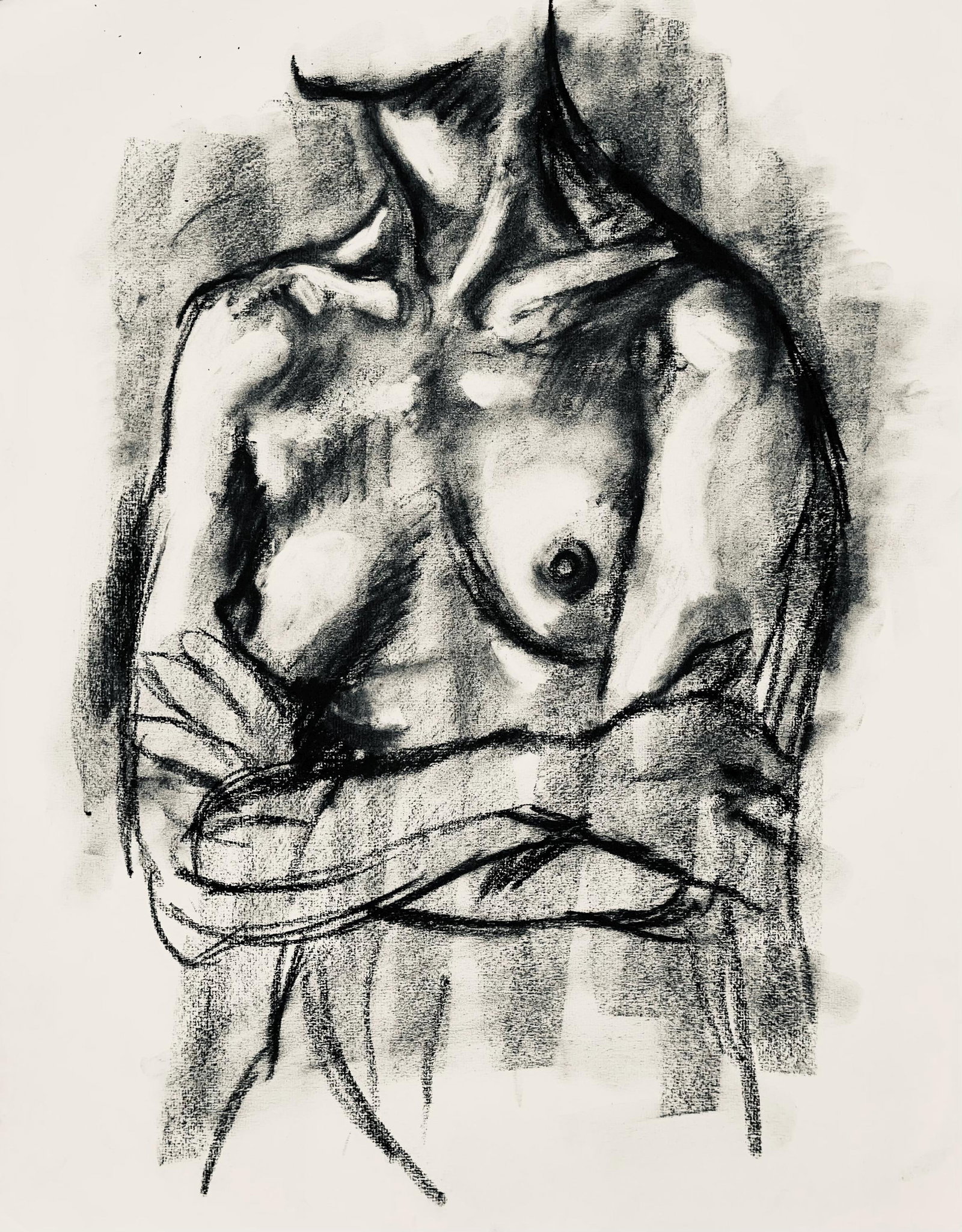 Ian Hornak, Renaissance Female Nude Figure Study, 1963, Original Drawing (1 of 4)