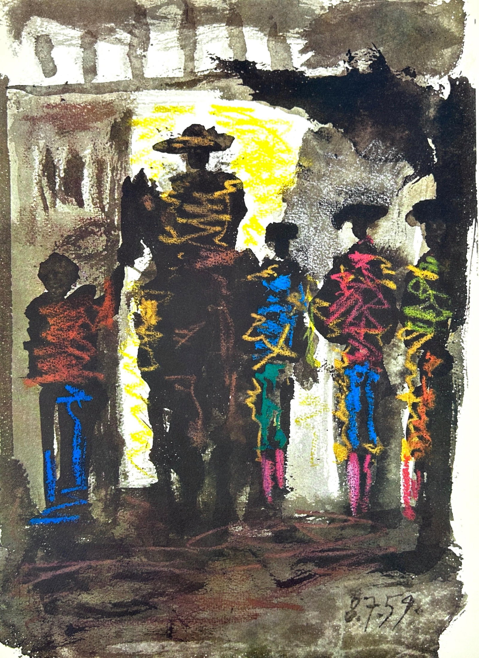 Pablo Picasso, Composition (Bloch 1276; Czwiklitzer 23), Toros y Toreros, Limited Edition Lithograph: Heliogravure on velin paper. Paper Size: 14.75 x 10.5 inches. Inscription: Unsigned and unnumbered, as issued. Notes: From the album, Pablo Picasso, Toros y toreros, 1961. Published by Les Editions Ce