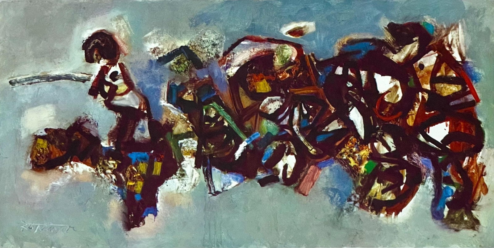 Abraham Rattner, Composition with old shoes, Limited Edition Lithograph (1 of 4)