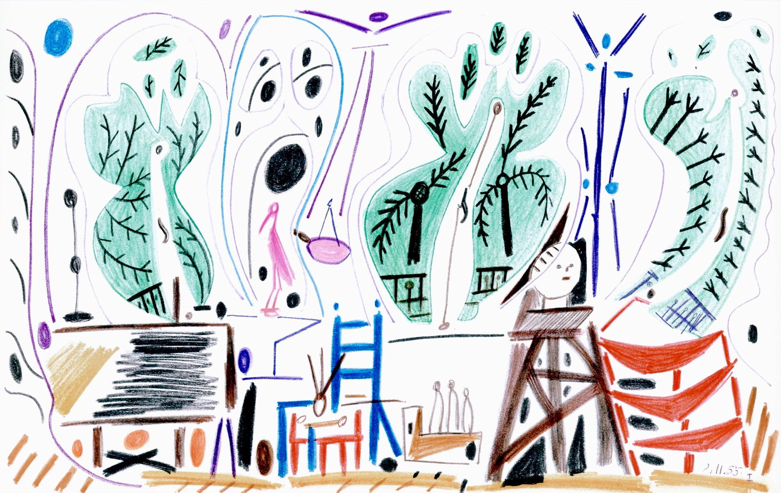 Pablo Picasso, Composition (Cramer 101), Carnet de la Californie, Limited Edition Collotype (1 of 4)