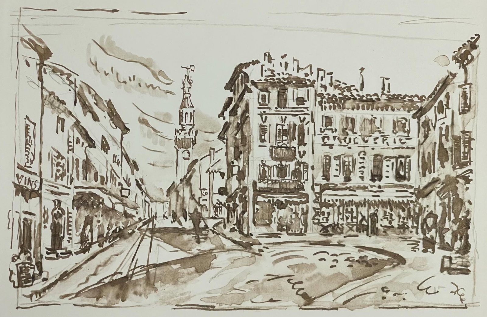 Paul Signac, Avignon. Le motif de Jongkind, Signac Dessins, Limited Edition Lithograph (1 of 4)