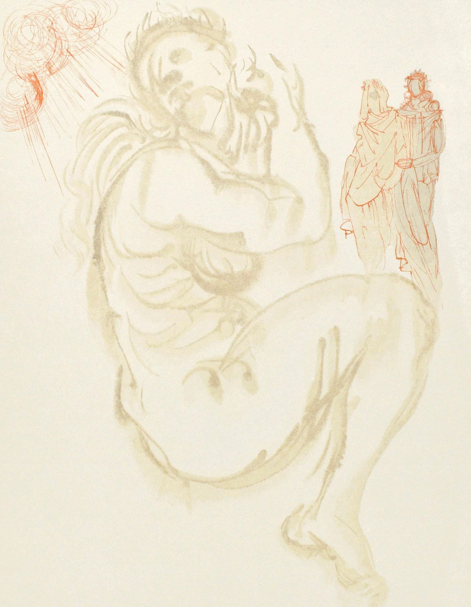 Salvador Dali, Purgatorio XIX (Michler/Lopsinger 1039-1138; Field 189-200), La Divina Commedia, (1 of 4)