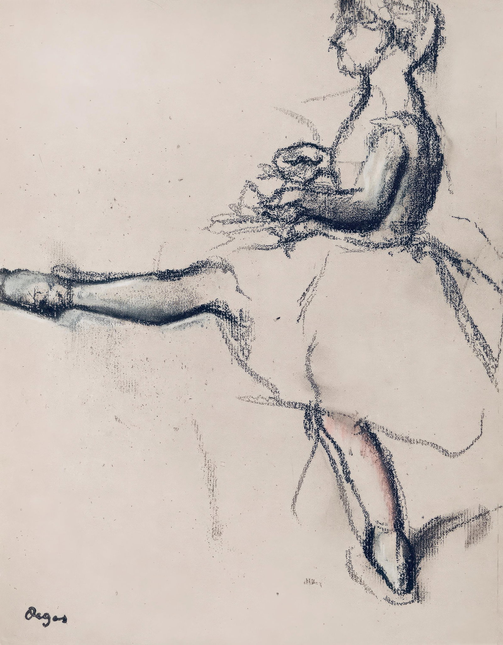 Edgar Degas, Dancer, from Dance Drawings, Limited Edition Engraving, 1936: This exquisite engraving by Edgar Degas (1834-1917), titled Danseuse (Dancer), originates from the celebrated album Degas Danse dessin (Degas Dance Drawings), published by Ambroise Vollard, Paris, and