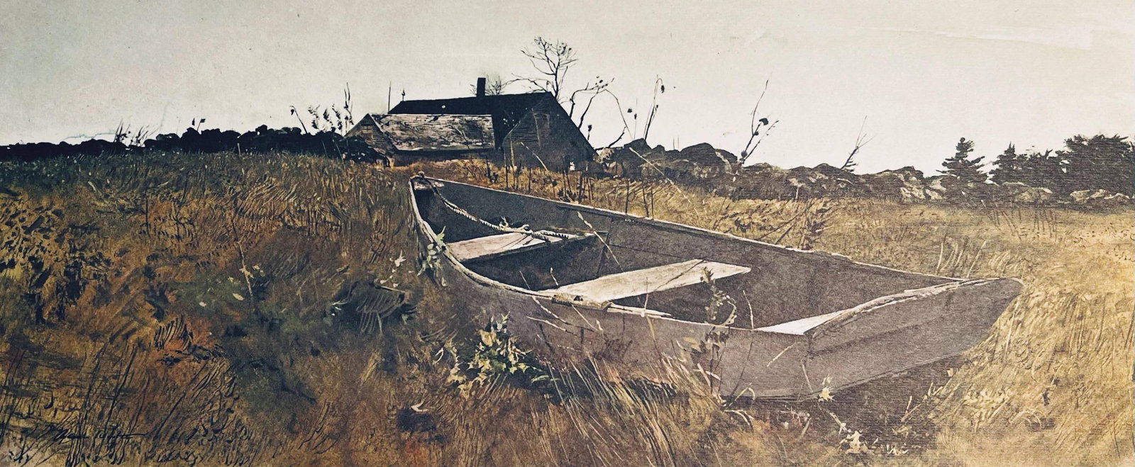 Andrew Wyeth, Teel's Island, The Four Seasons, Limited Edition Lithograph: Lithograph in colors on velin paper. Paper Size: 13 x 17 inches. Inscription: Signed in the plate and unnumbered, as issued. Condition: Very good/excellent, consistent with age. Notes: From the folio,