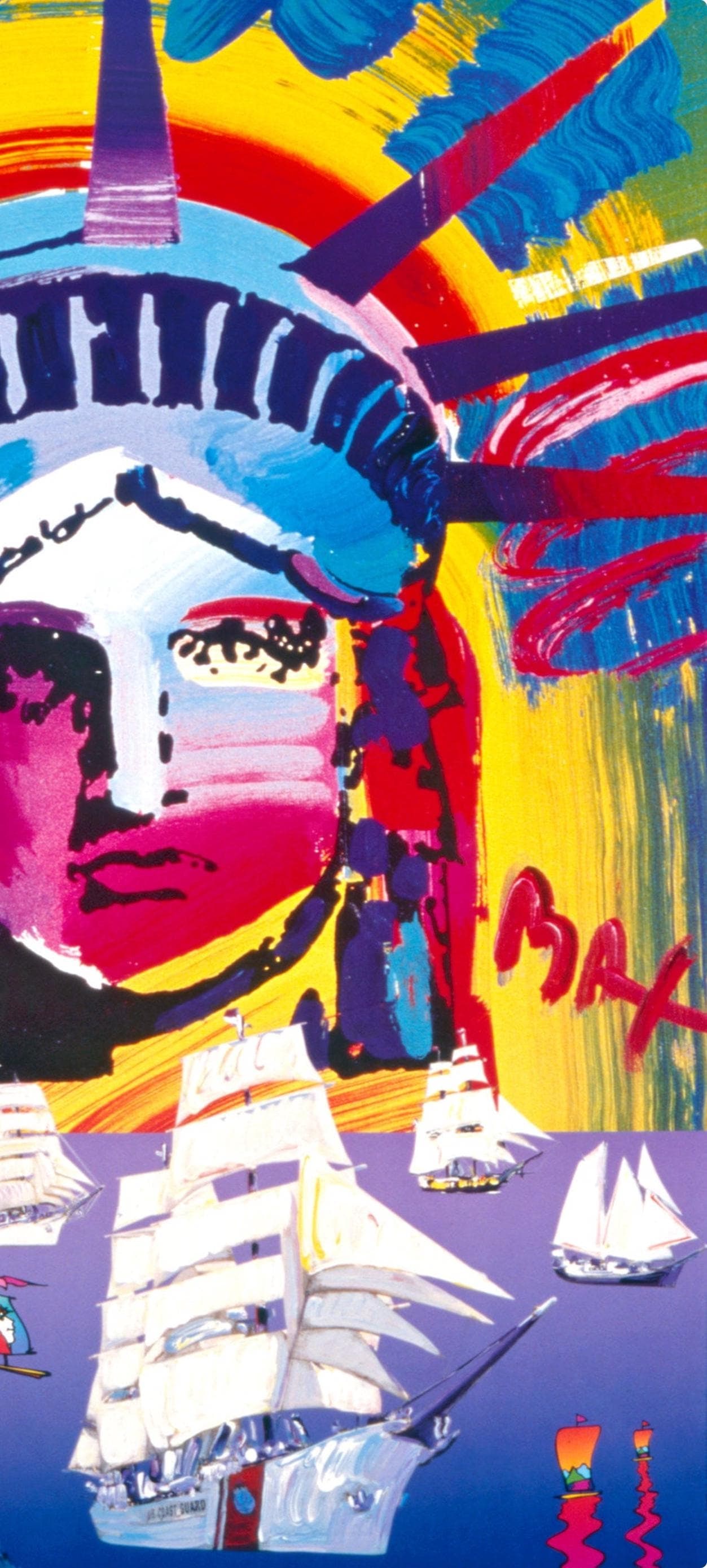 Peter Max, OPSAIL, 2000, Hand Signed, Official Edition Offset Lithograph - 4