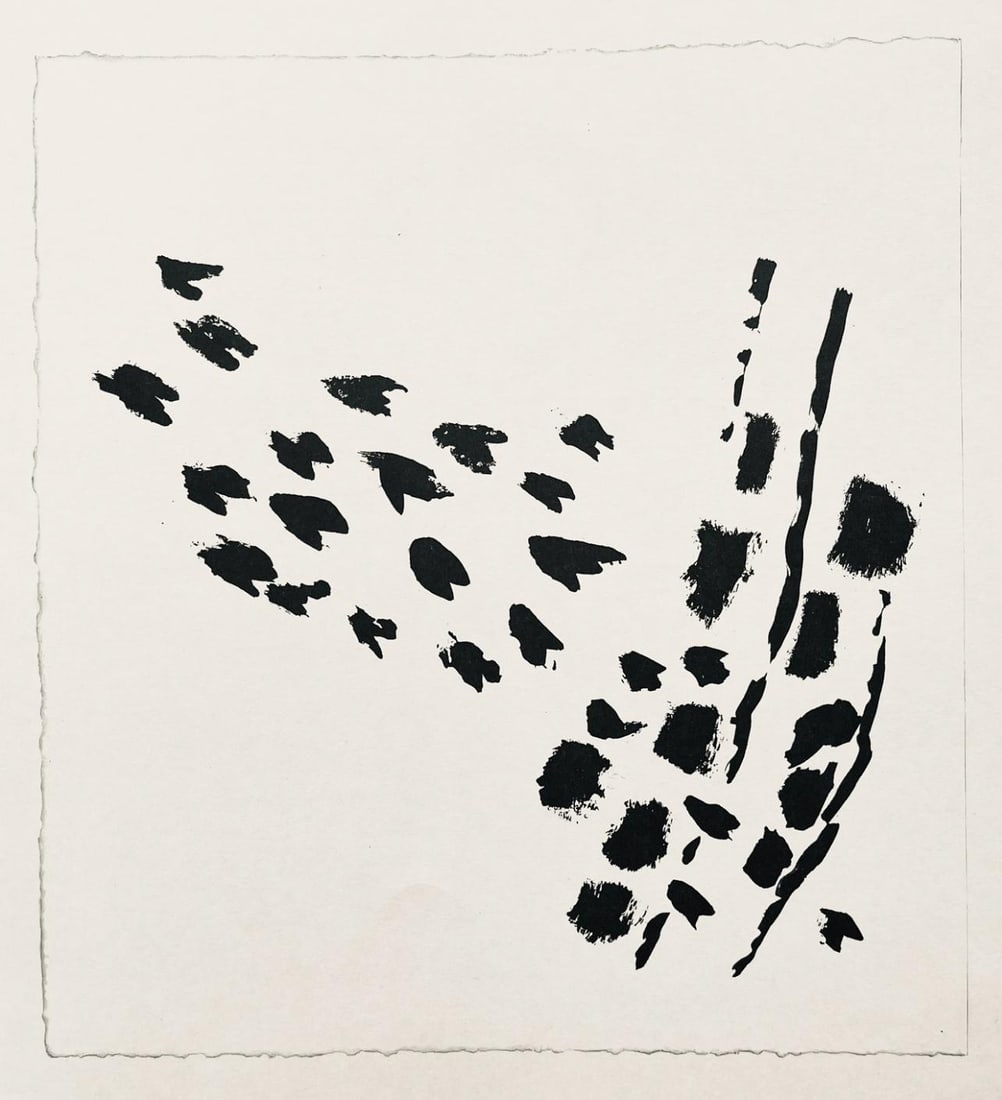 Pierre Tal-Coat, Composition, Derriere le miroir, Limited Edition Lithograph: Lithograph on velin paper. Paper size: 15 x 11 inches. Excellent condition. Inscription: Unsigned and unnumbered, as issued. Notes: From Derriere le miroir, N deg 117, 1959. Published by Aime Maeght,