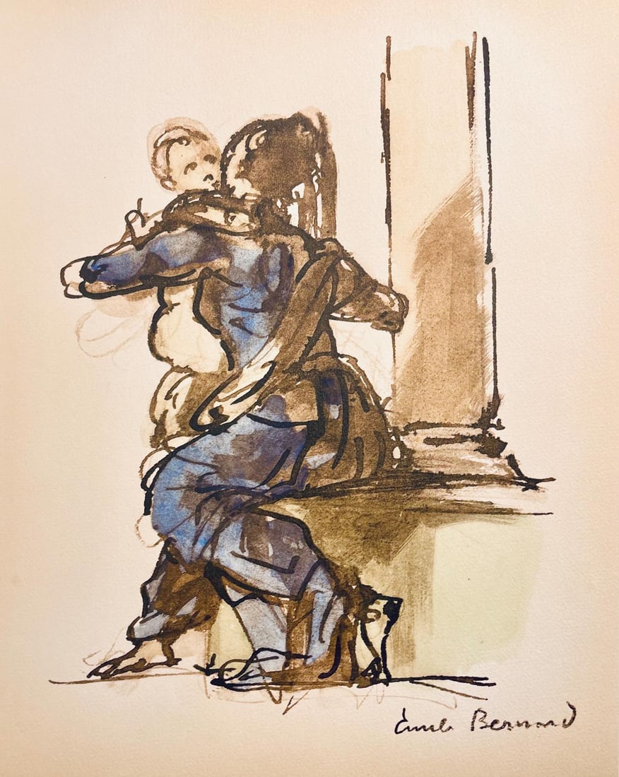 Emile Bernard, Composition, Eloge de Emile Bernard, Limited Edition Woodcut (1 of 4)