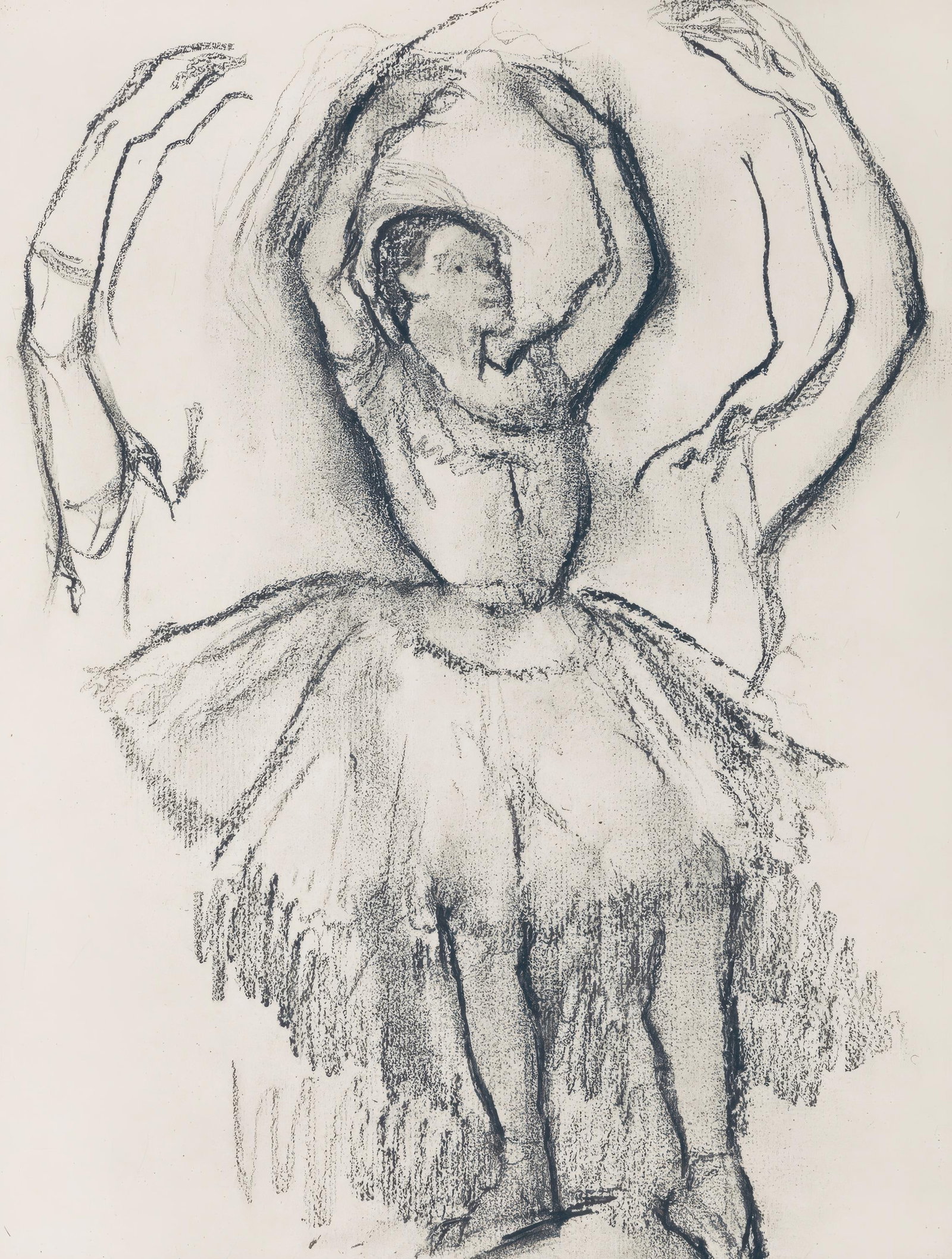 Edgar Degas, Dancer, from Dance Drawings, Limited Edition Engraving, 1936: This exquisite engraving by Edgar Degas (1834-1917), titled Danseuse (Dancer), originates from the celebrated album Degas Danse dessin (Degas Dance Drawings), published by Ambroise Vollard, Paris, and