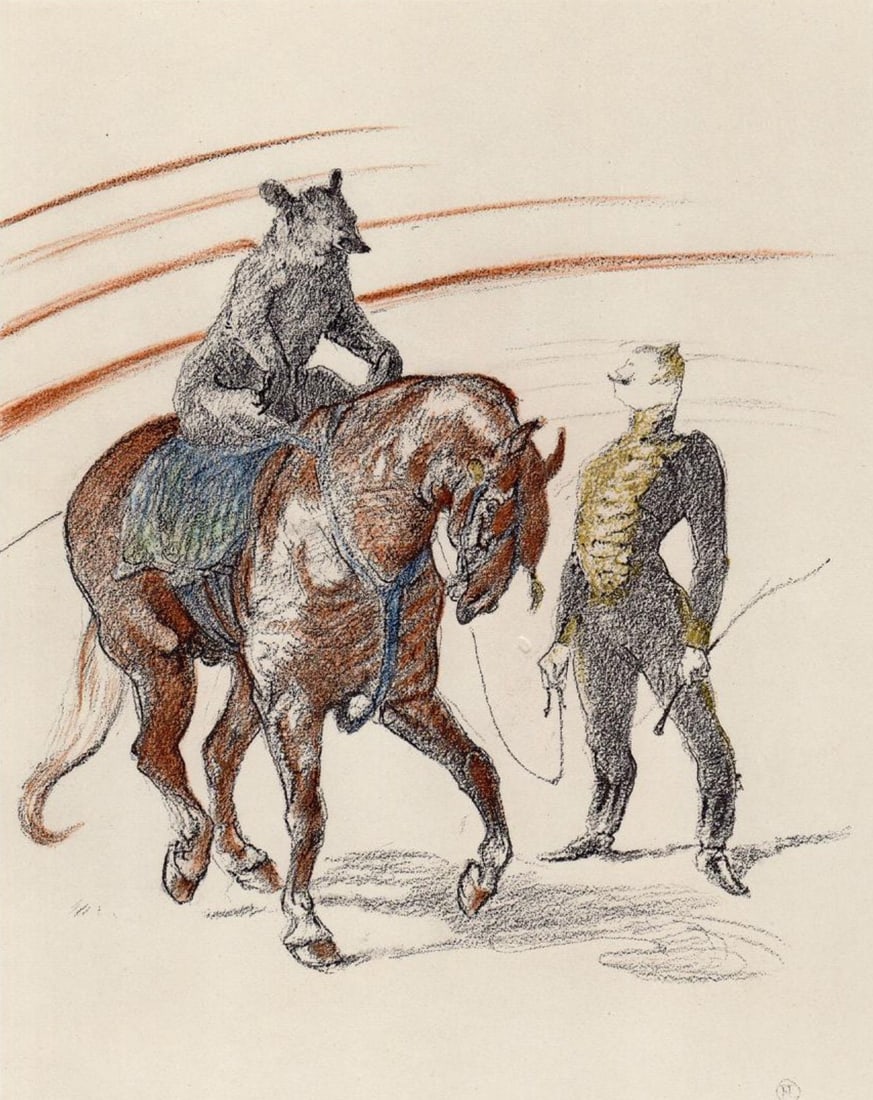 Henri de Toulouse-Lautrec, Travail de l'Ours sur, The Circus by Toulouse-Lautrec, Limited Edition (1 of 4)
