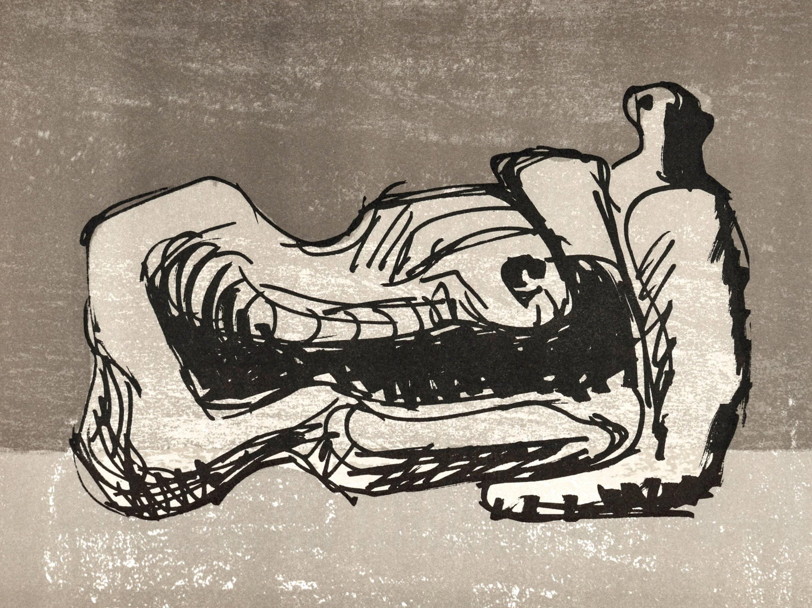 Henry Moore, Reclining Figure (Cramer 366), San Lazzaro et ses Amis, XXe siecle, Limited Edition (1 of 4)