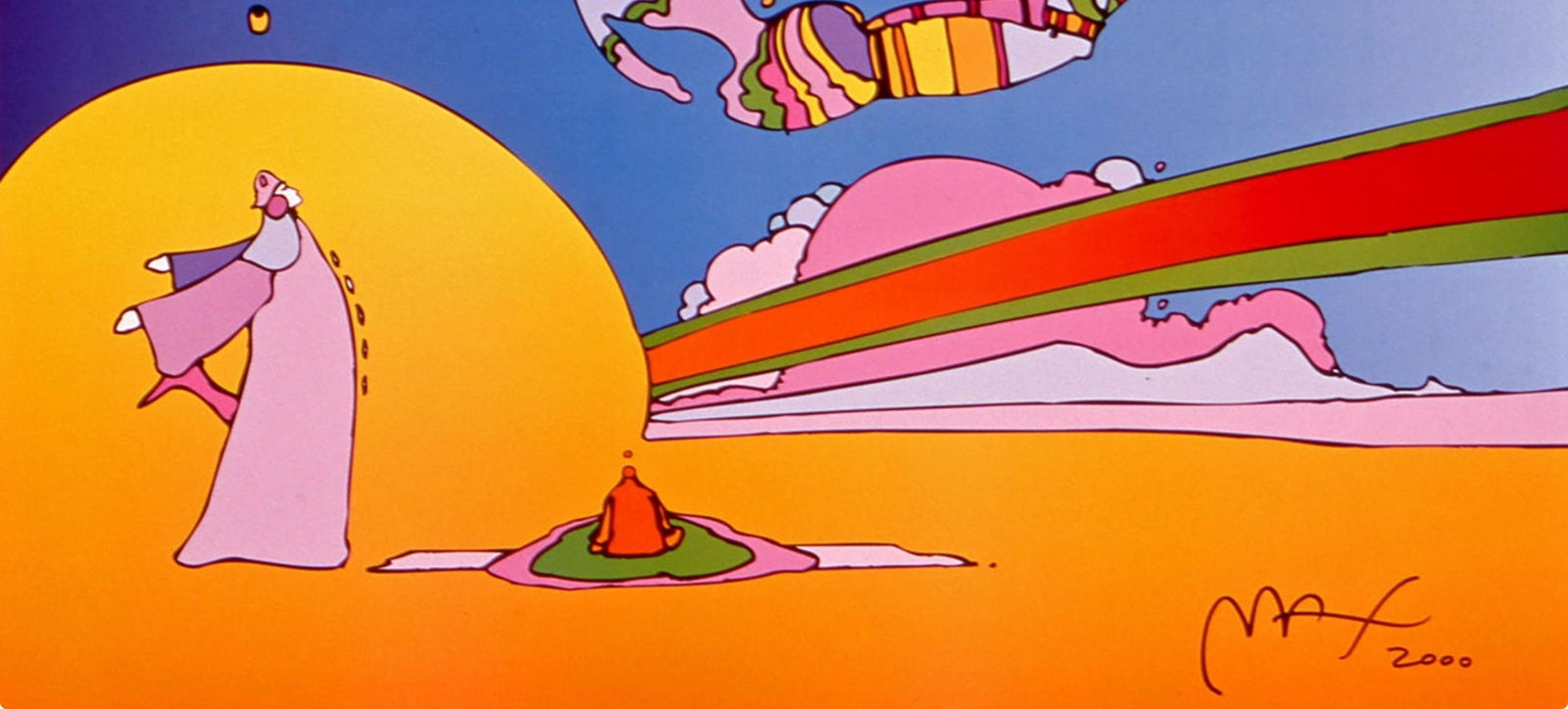 Peter Max, Cosmic Flyer, 2000, Hand Signed, Official Edition Offset Lithograph - 4