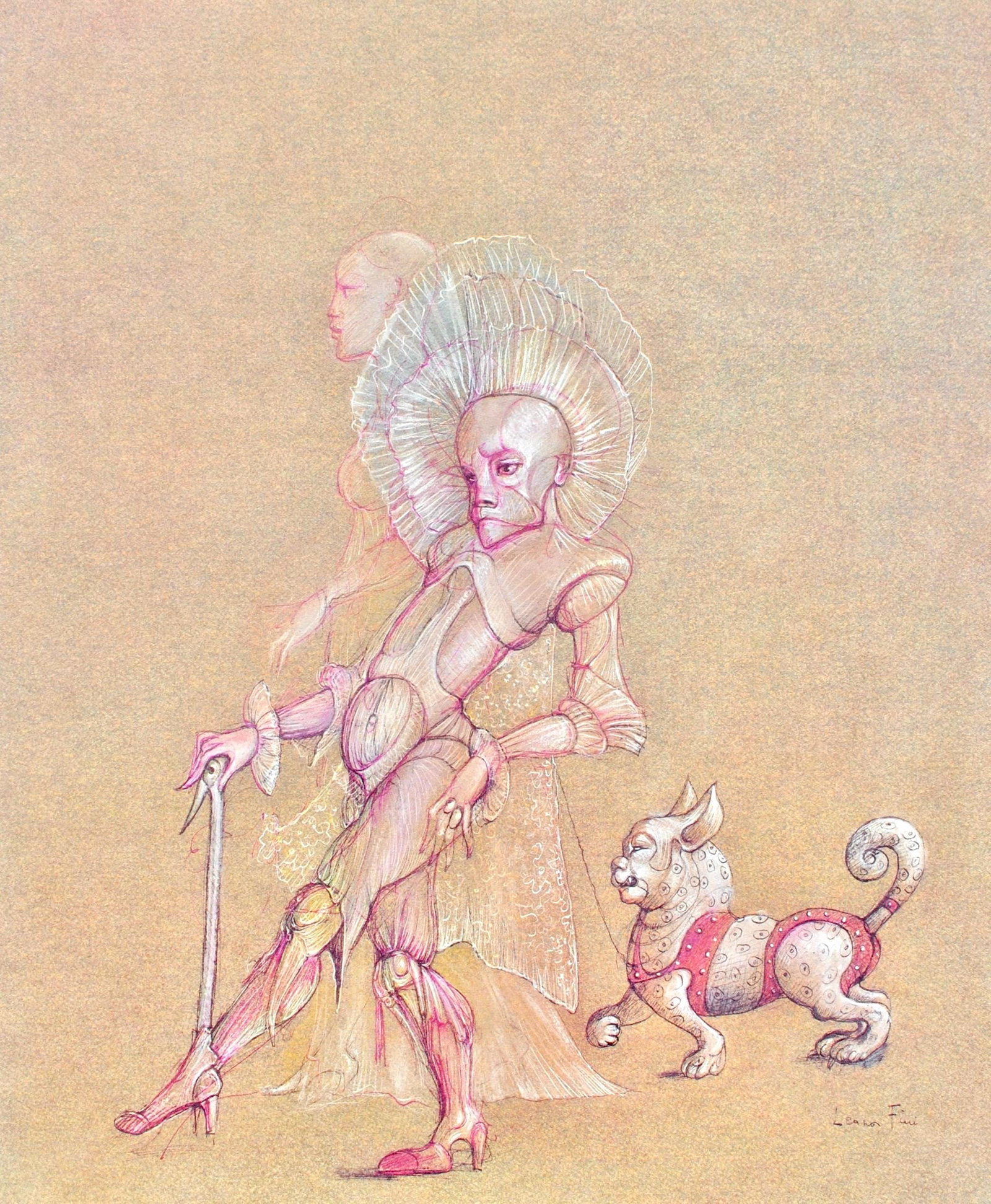 Leonor Fini, Composition, Fruits de la Passion, XXe siecle, Limited Edition Heliogravure: Heliogravure on velin de Rives pur chiffon paper, manufactured by Les papeteries de Rives, Voiron, France. Paper Size: 16.93 x 14.17 inches. Inscription: Signed in the plate and unnumbered, as issued.