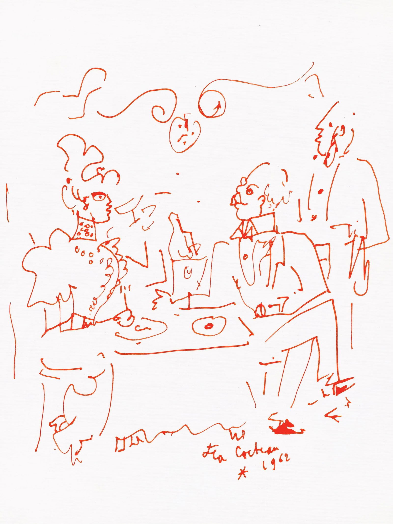 Jean Cocteau, Untitled, from Recipes for a Friend, illustrations by Jean Cocteau, Limited Edition (1 of 4)