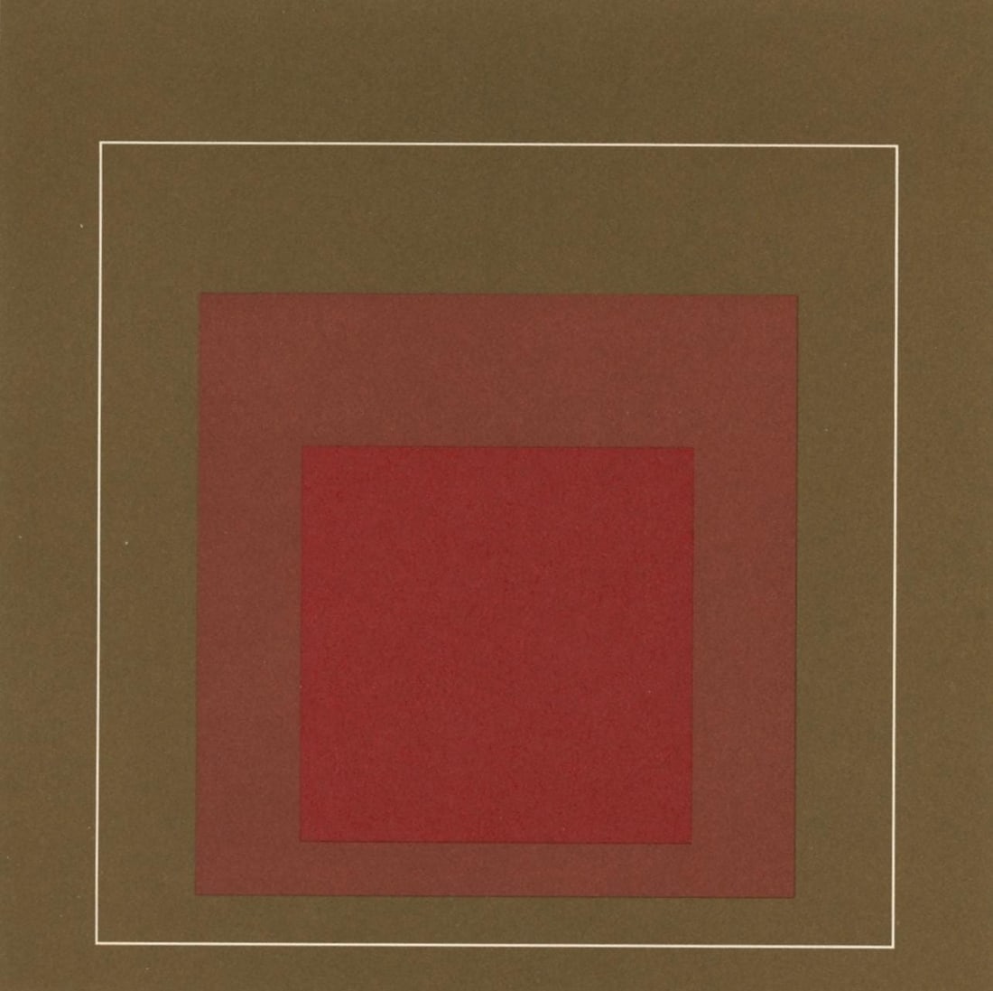 Josef Albers, Homage to the Square, Josef Albers: White Line Squares, Limited Edition Lithograph (1 of 4)