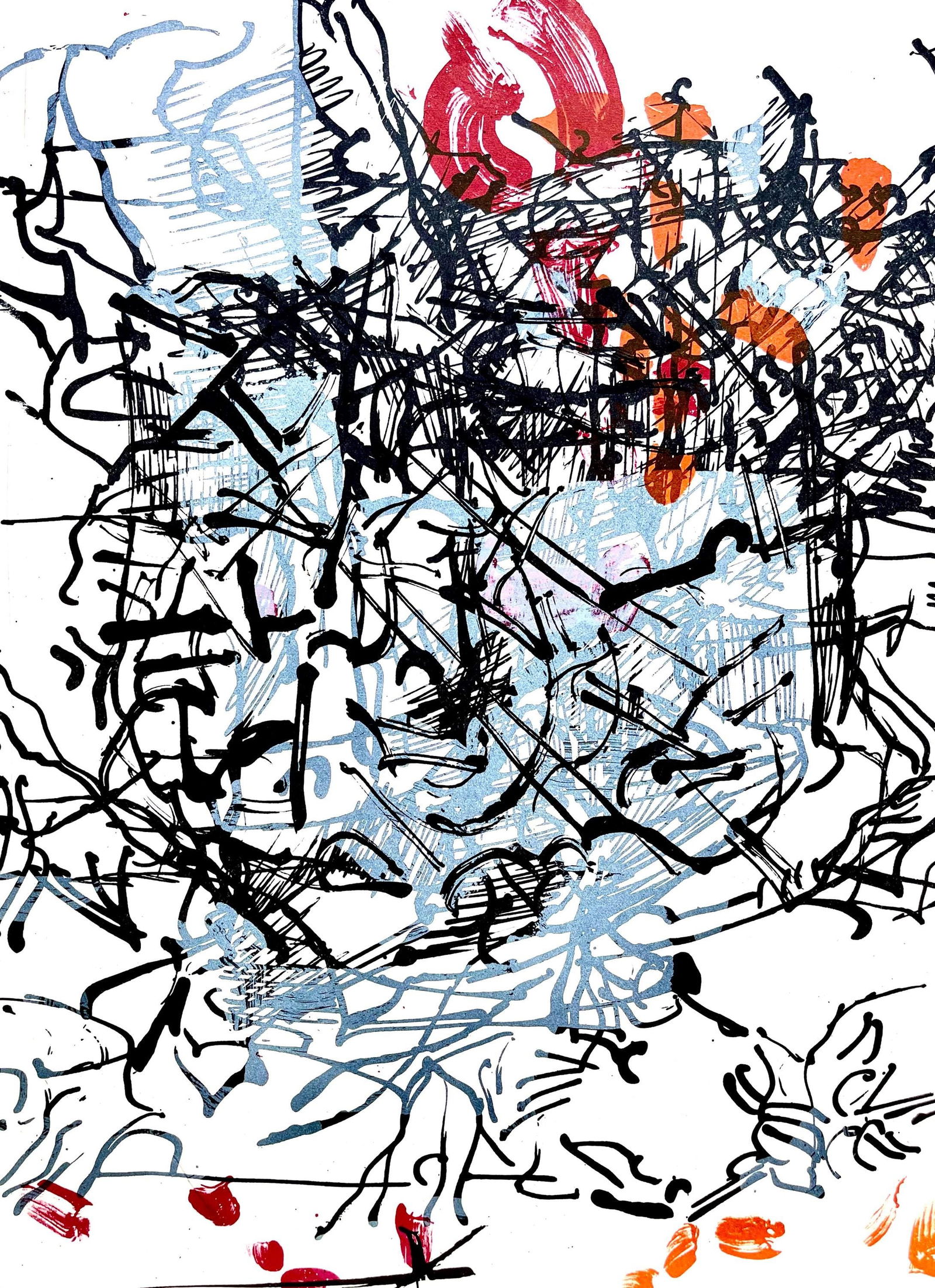 Jean-Paul Riopelle, Composition, Derriere le miroir, Limited Edition Lithograph: Lithograph on velin paper. Paper size: 15 x 11 inches. Excellent condition. Inscription: Unsigned and unnumbered, as issued. Notes: From Derriere le miroir, N deg 171, 1968. Published by Aime Maeght,