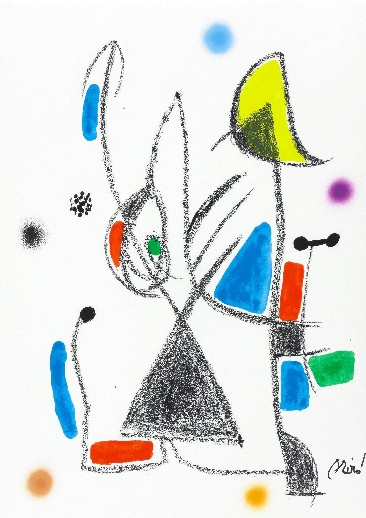 Joan Miro, Composition (Mourlot, 1051-1072), Maravillas con Variaciones acrosticas en el Jardin de (1 of 4)