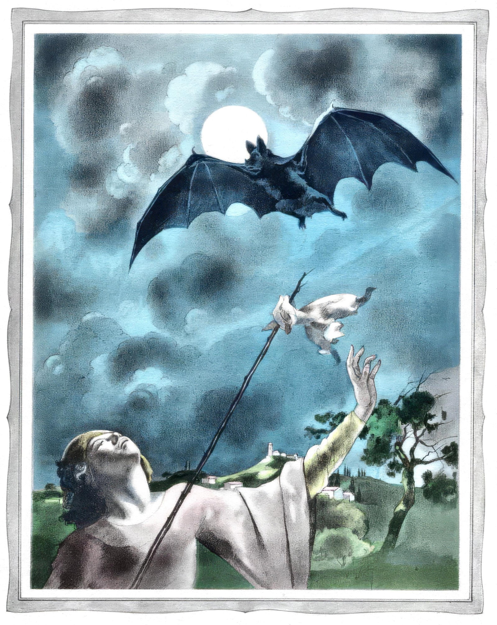 Umberto Brunelleschi, Untitled, from The Tales of Boccaccio, Limited Edition Lithograph and Pochoir, (1 of 4)