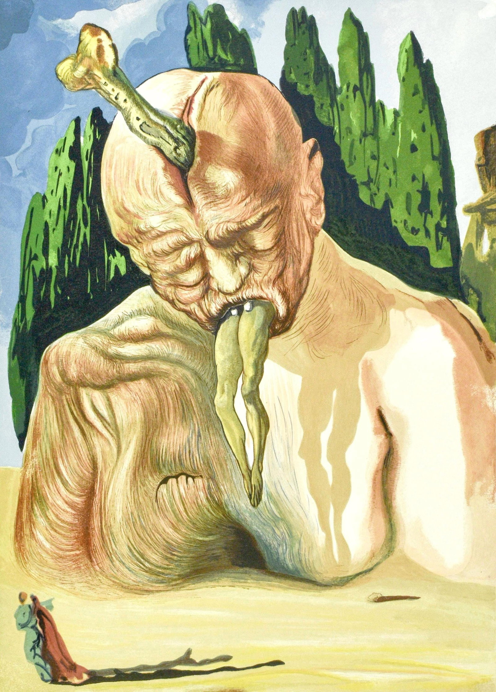 Salvador Dali, Inferno XXVII (Michler/Lopsinger 1039-1138; Field 189-200), La Divina Commedia, (1 of 4)