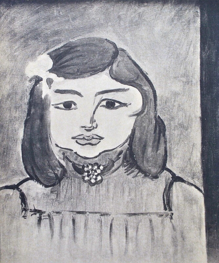 Henri Matisse, Nono Lebasque, Portraits par Henri Matisse, Limited Edition Heliogravure: Heliogravure on velin paper, mounted on velin paper backing sheet, as issued. Paper Size: 12 x 9.25 inches; image size: 8.66 x 7.48 inches. Inscription: Unsigned and unnumbered, as issued. Condition: