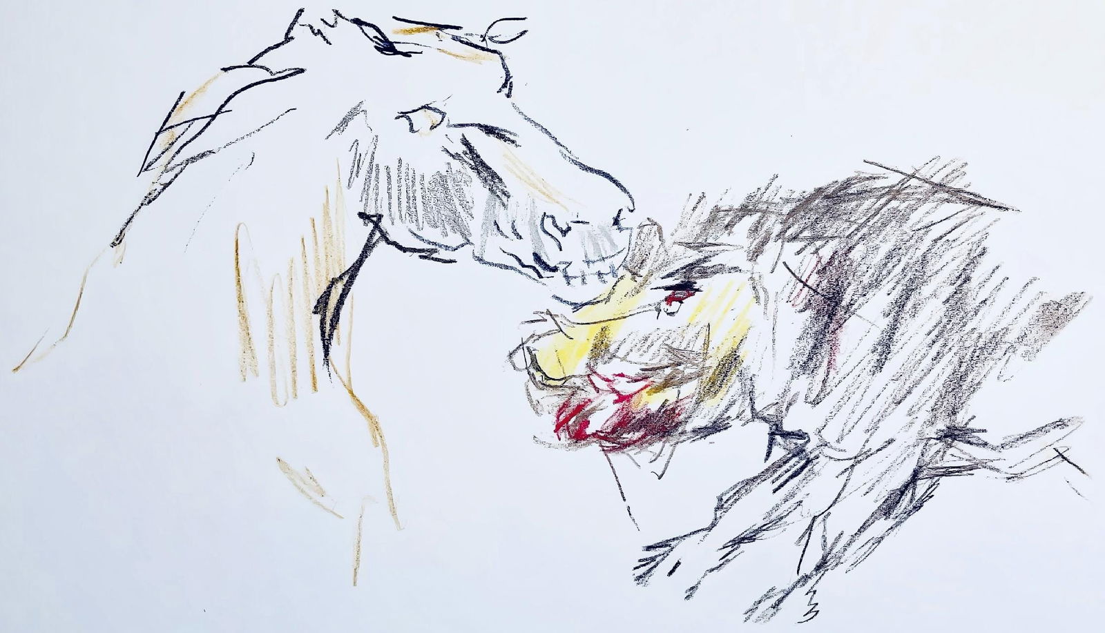 Oskar Kokoschka, Composition, Skizzenbuch der Italienischen Reise 1963, Limited Edition Lithograph (1 of 4)