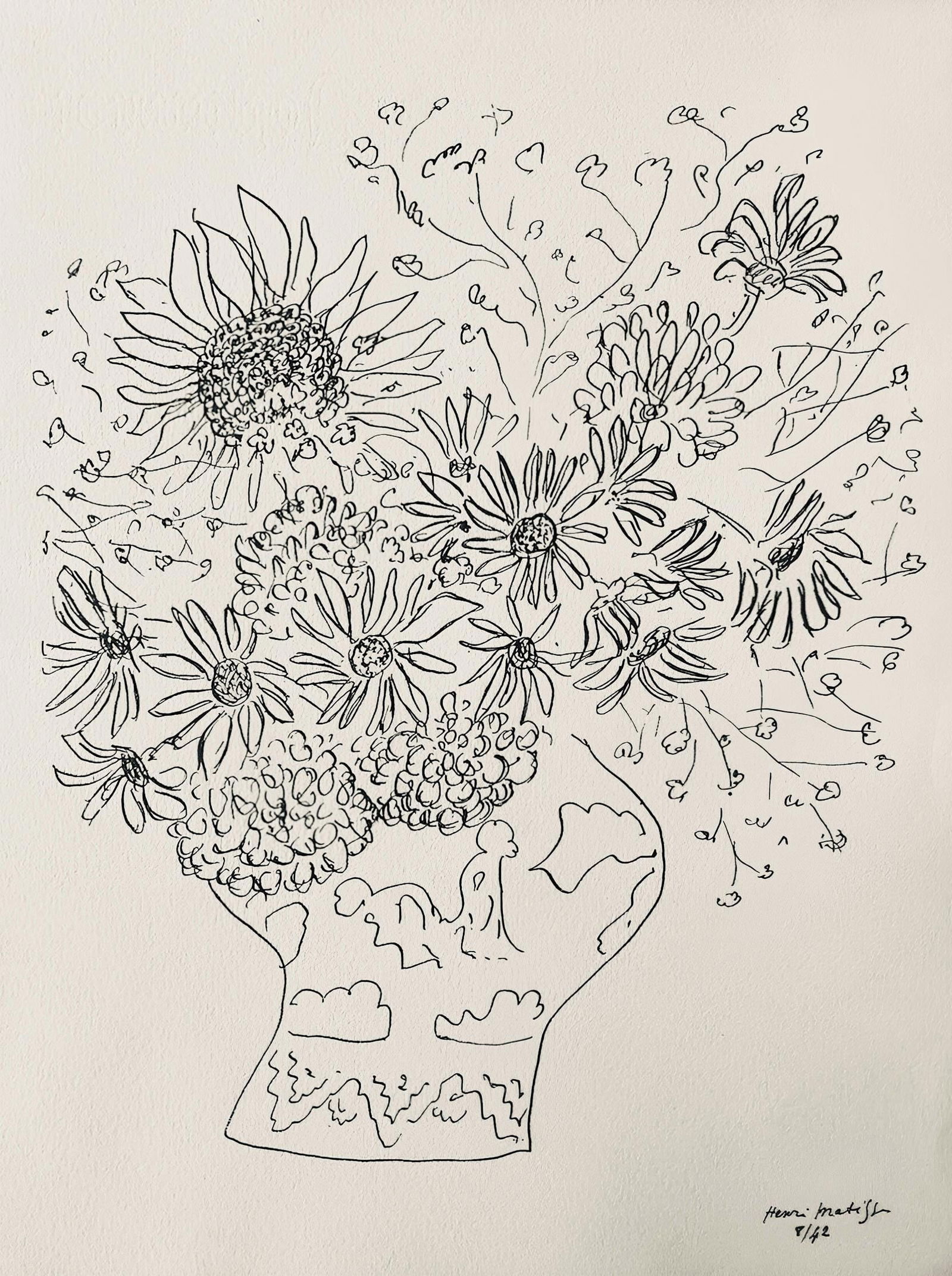 Henri Matisse, Composition, Dessins de Matisse, Hommage no2, Limited Edition Lithograph (1 of 4)