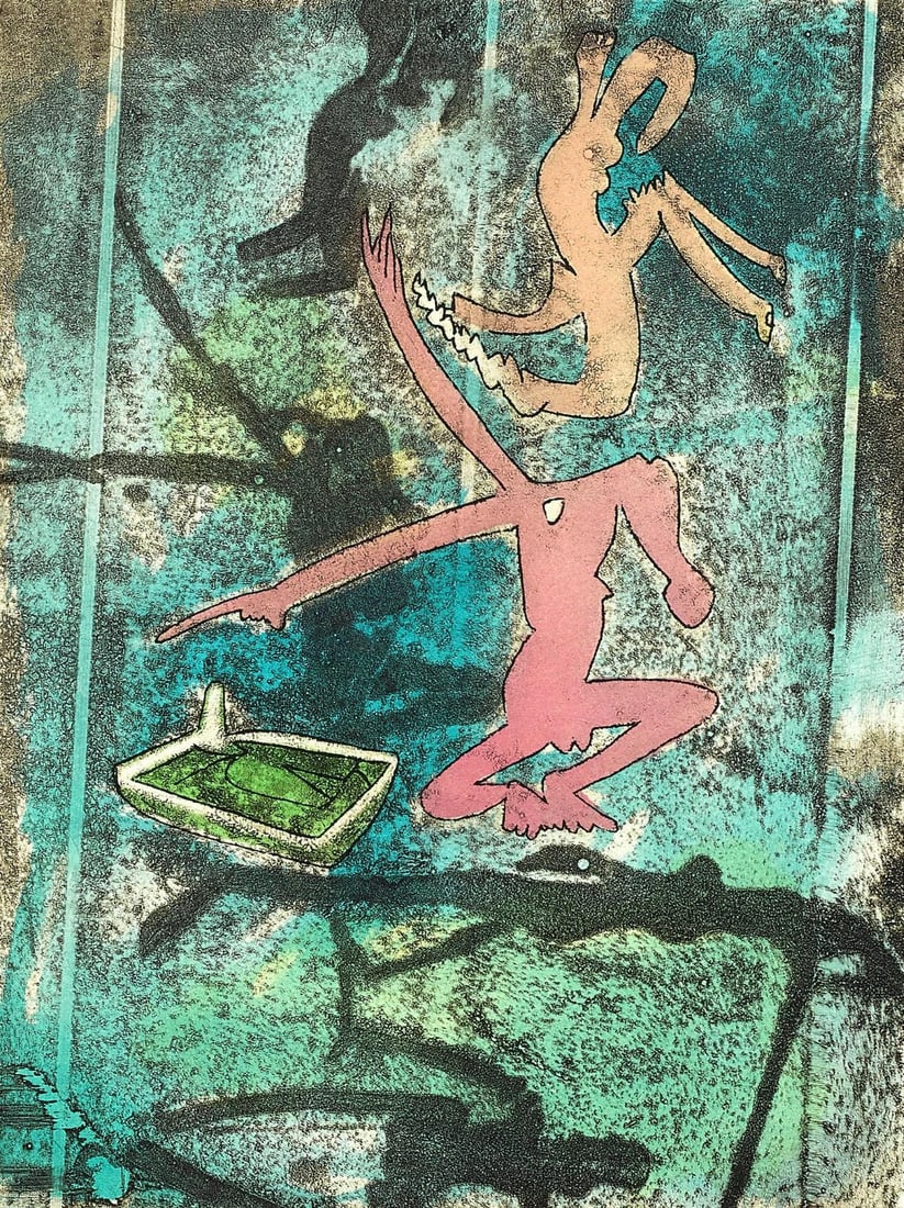 Roberto Matta, Composition (Sabatier 393), Centre Noeuds, Limited Edition Etching (1 of 4)