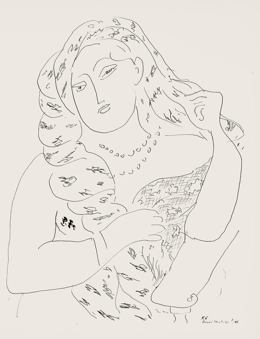Henri Matisse, Serie K, var. 6 (Duthuit 9), Henri Matisse, Dessins, Themes et variations, Limited (1 of 4)