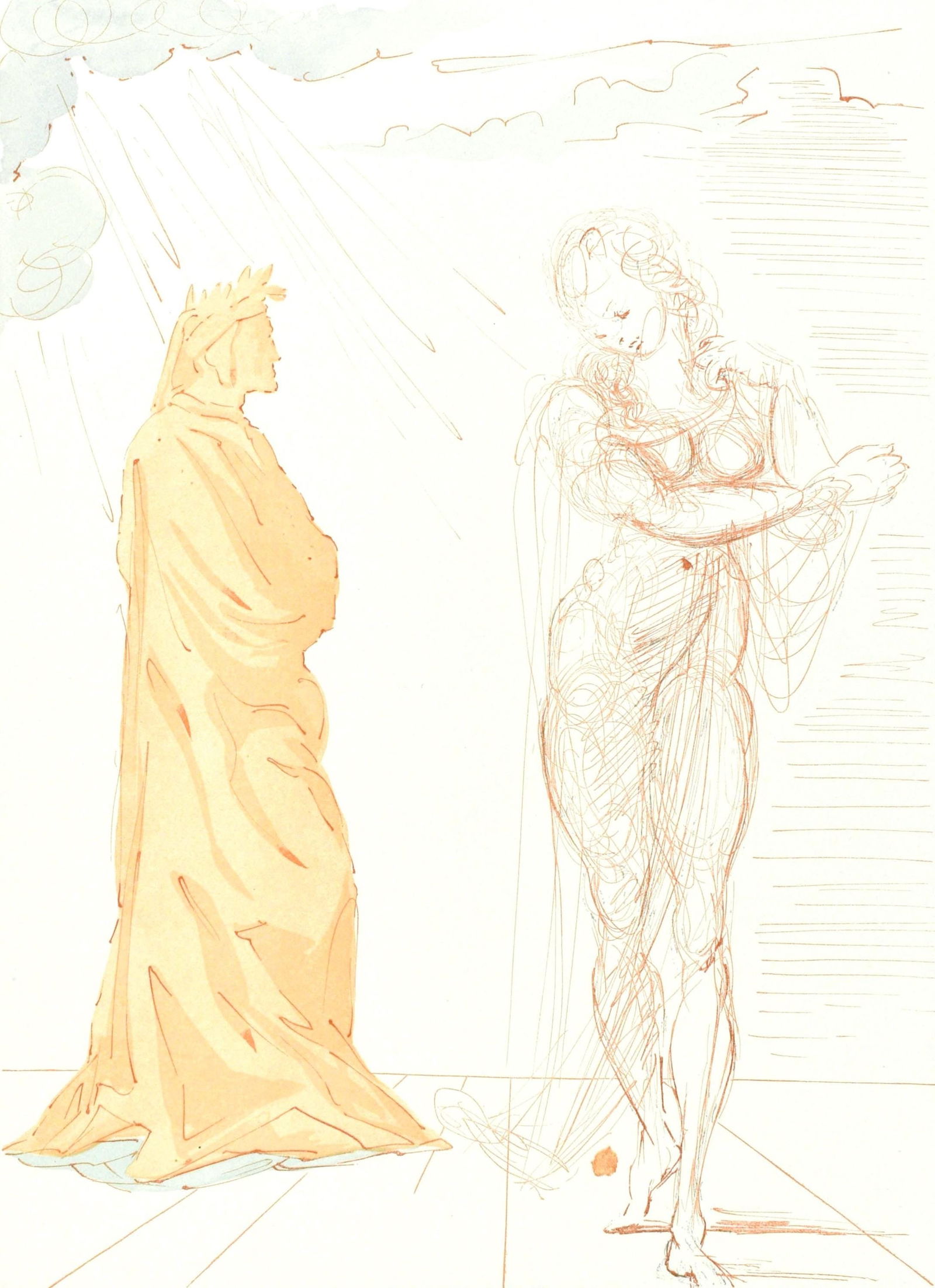 Salvador Dali, Inferno II (Michler/Lopsinger 1039-1138; Field 189-200), La Divina Commedia, Limited: Woodcut in colors on velin pur chiffon de Rives paper. Paper size: 13 x 10.375 inches. Inscription: Unsigned and unnumbered, as issued. Catalogue raisonne references: Dali, Salvador, et al. Salvador D