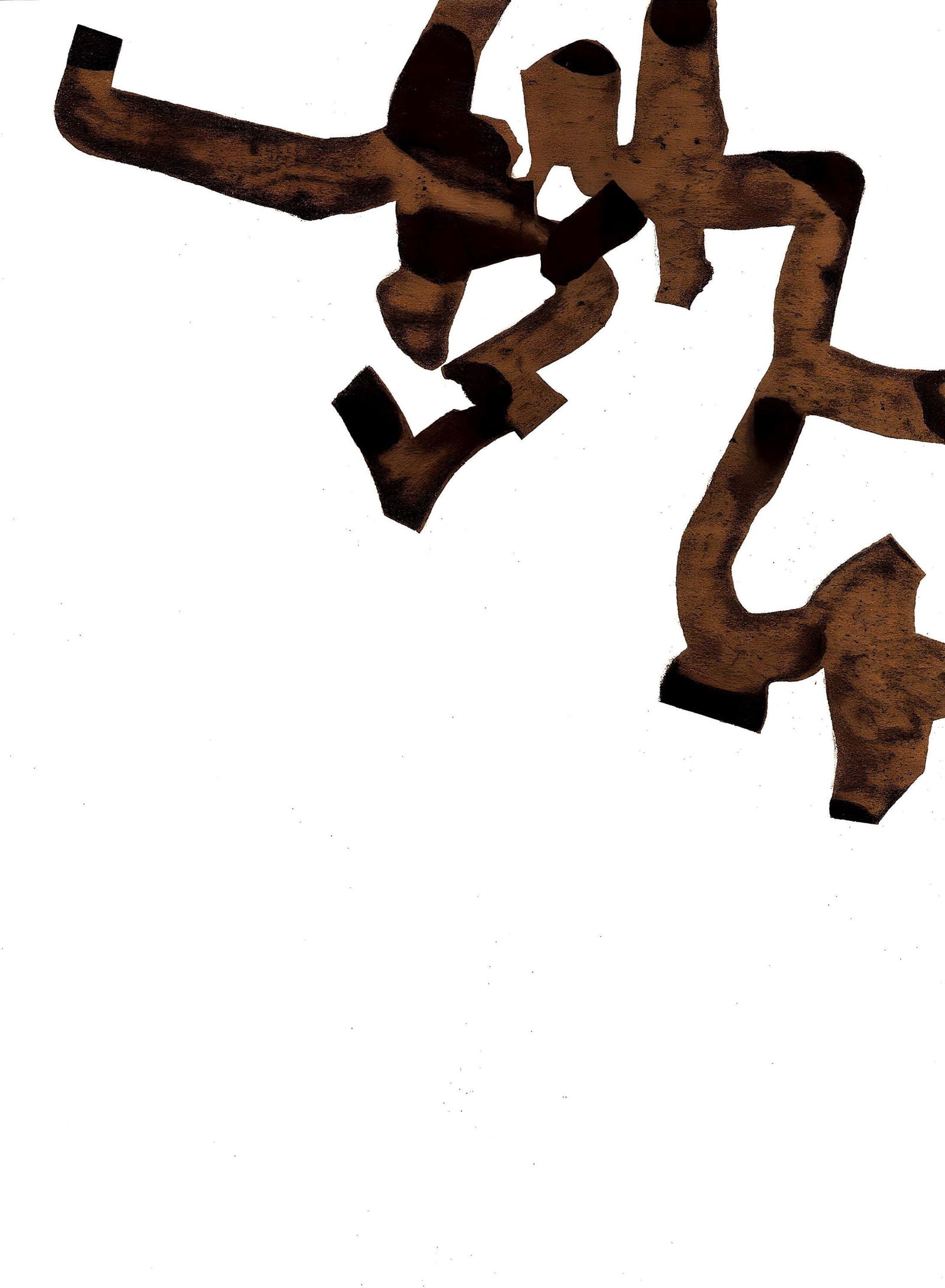 Eduardo Chillida, Composition, Derriere le miroir, Limited Edition Lithograph: Lithograph on velin Chiffon de Mandeure paper. Paper size: 10 x 7.475 inches. Excellent condition. Unsigned and unnumbered, as issued. Notes: From the album, Lithographies et Eaux-Fortes Originales, L