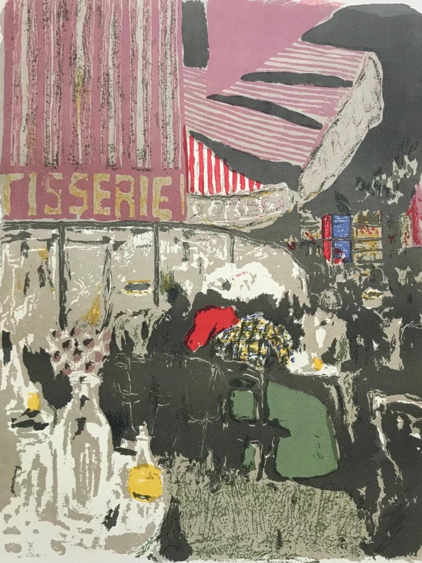 Edouard Vuillard, La Patisserie, L'œuvre grave de Vuillard, Limited Edition Lithograph: Lithograph on grand velin Renage paper. Inscription: Unsigned and unnumbered, as issued. Paper Size: 12.375 x 9.5 inches; image size: 11.81 x 9.05 inches. Excellent condition. Notes: From the album, L