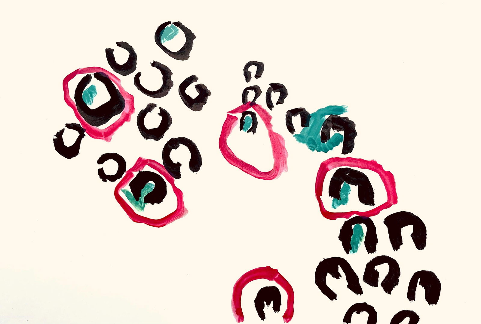 Pierre Tal-Coat, Composition, Derriere le miroir, Limited Edition Lithograph: Lithograph on velin paper. Paper size: 15 x 22 inches. Excellent condition, with centerfold, as issued. Inscription: Unsigned and unnumbered, as issued. Notes: From Derriere le miroir, N deg 153, 1965